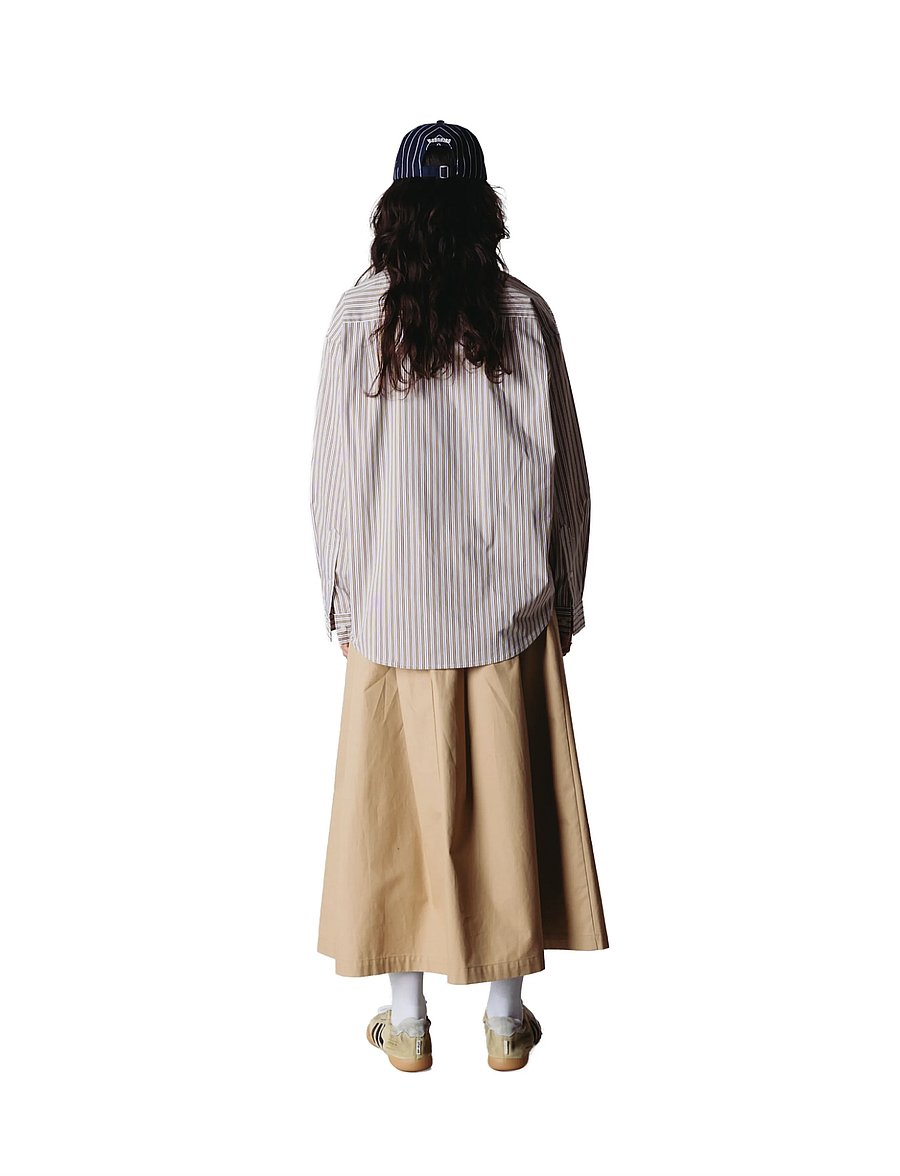 Woodbird - WBLiva Stripe Shirt - langärmlige hemden - taupe brown - 4