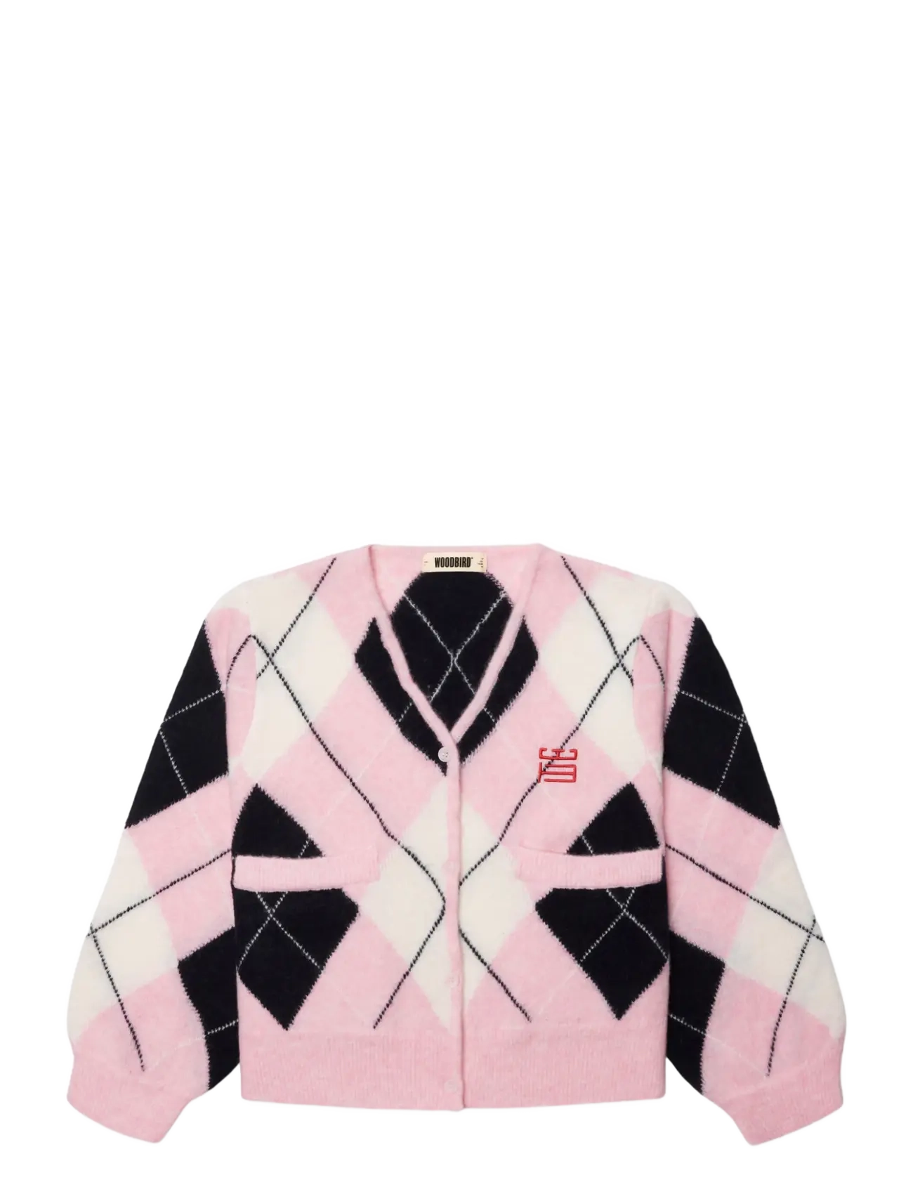 Woodbird WBFen Argyle Cardigan - Everyday Style - DUSTY VIOLET-NAVY / pink/rose