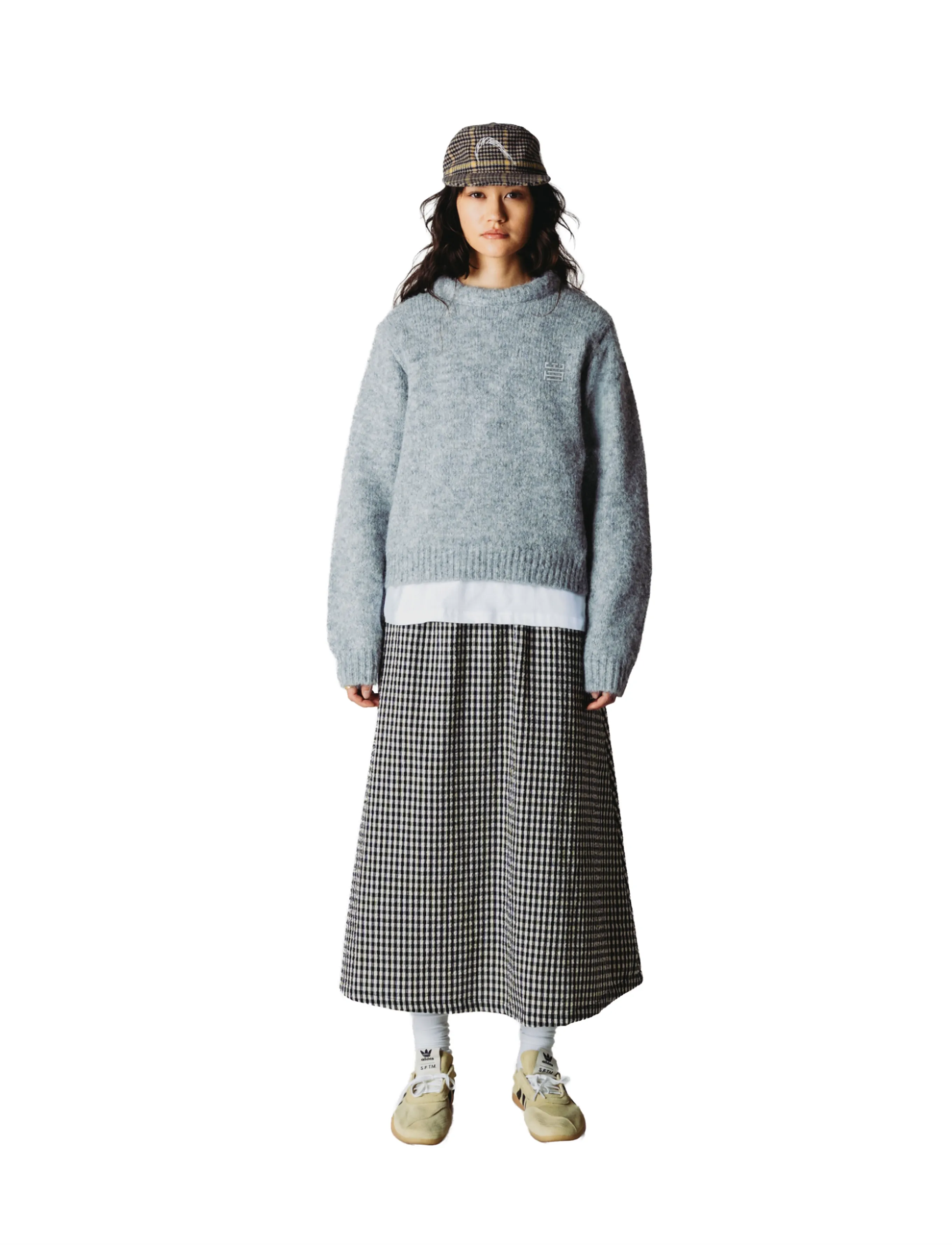 Woodbird Wbhua Fluffy Crew, S, Knitwear, Grau - Jumpers, Frauen