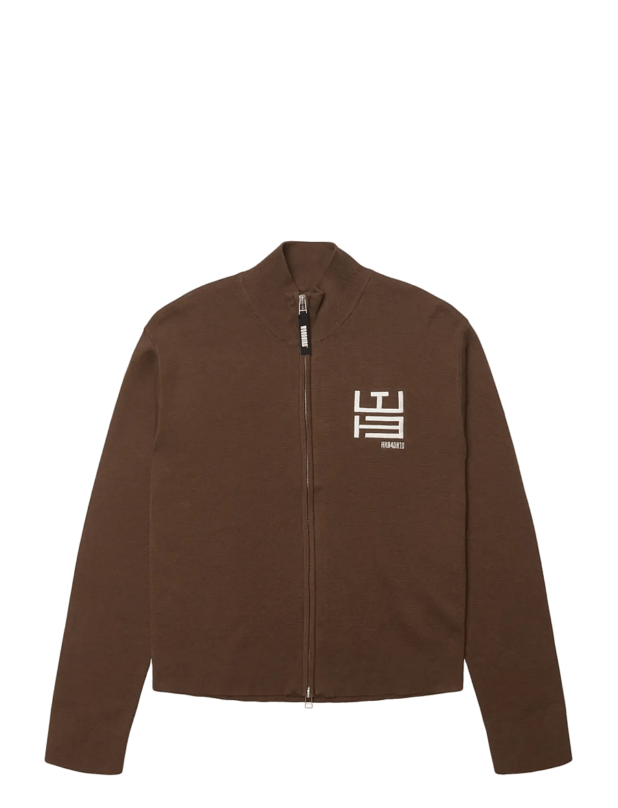 Woodbird - WBFang Full Zip Cardigan - cardigans - brown - 1