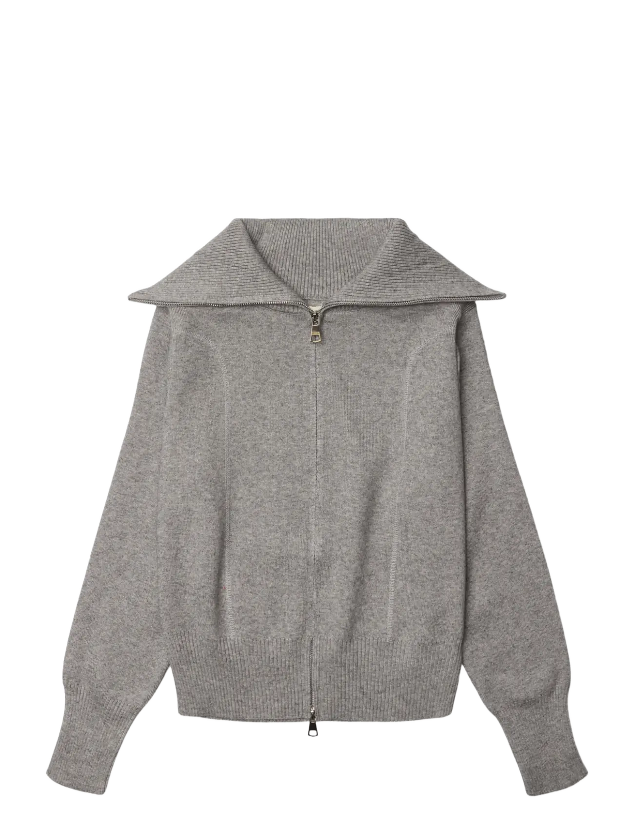 Woodbird WBLily Full Zip Cardigan - Strickmode - GREY / grey