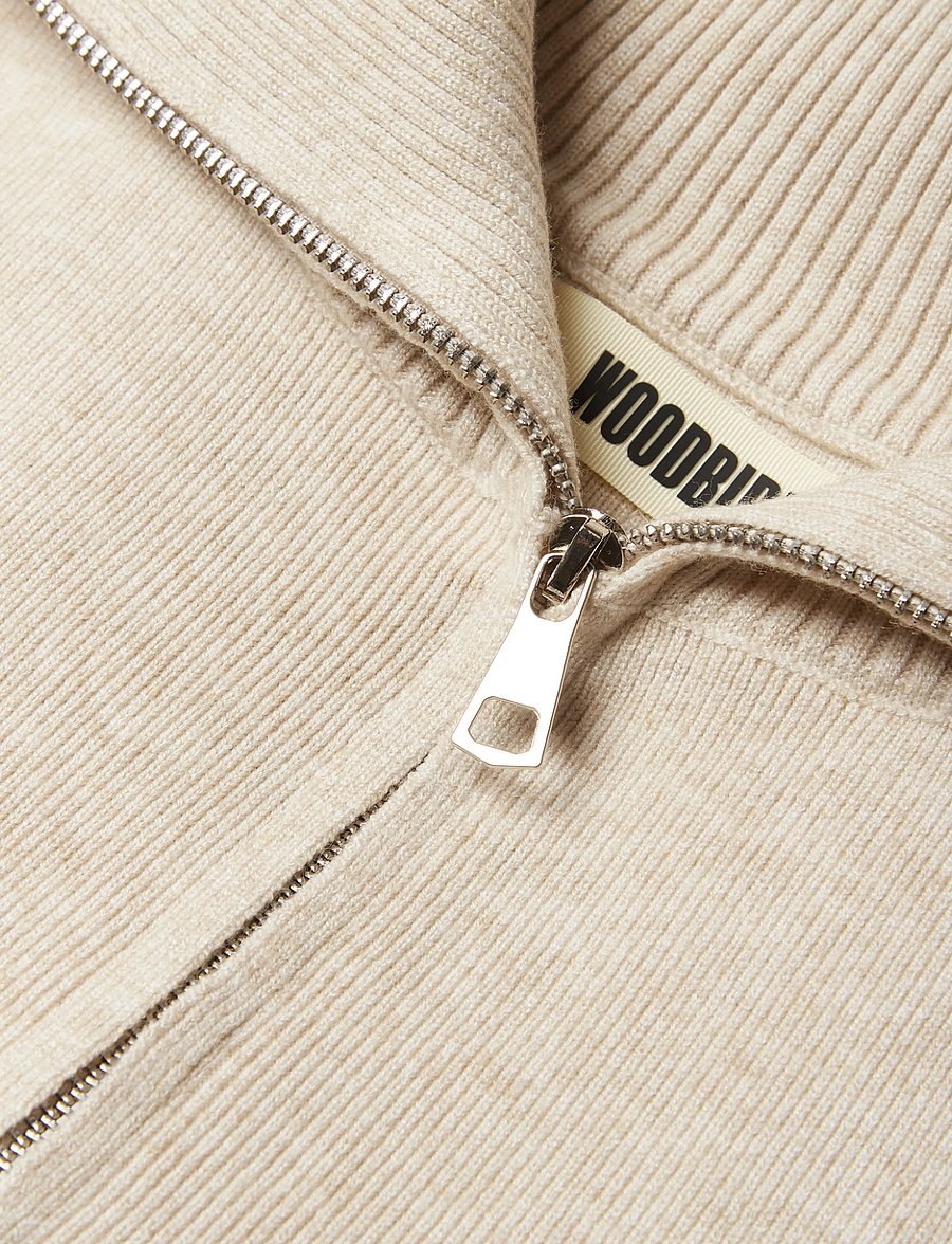 Woodbird - WBLily Full Zip Cardigan - koftor - light sand - 5