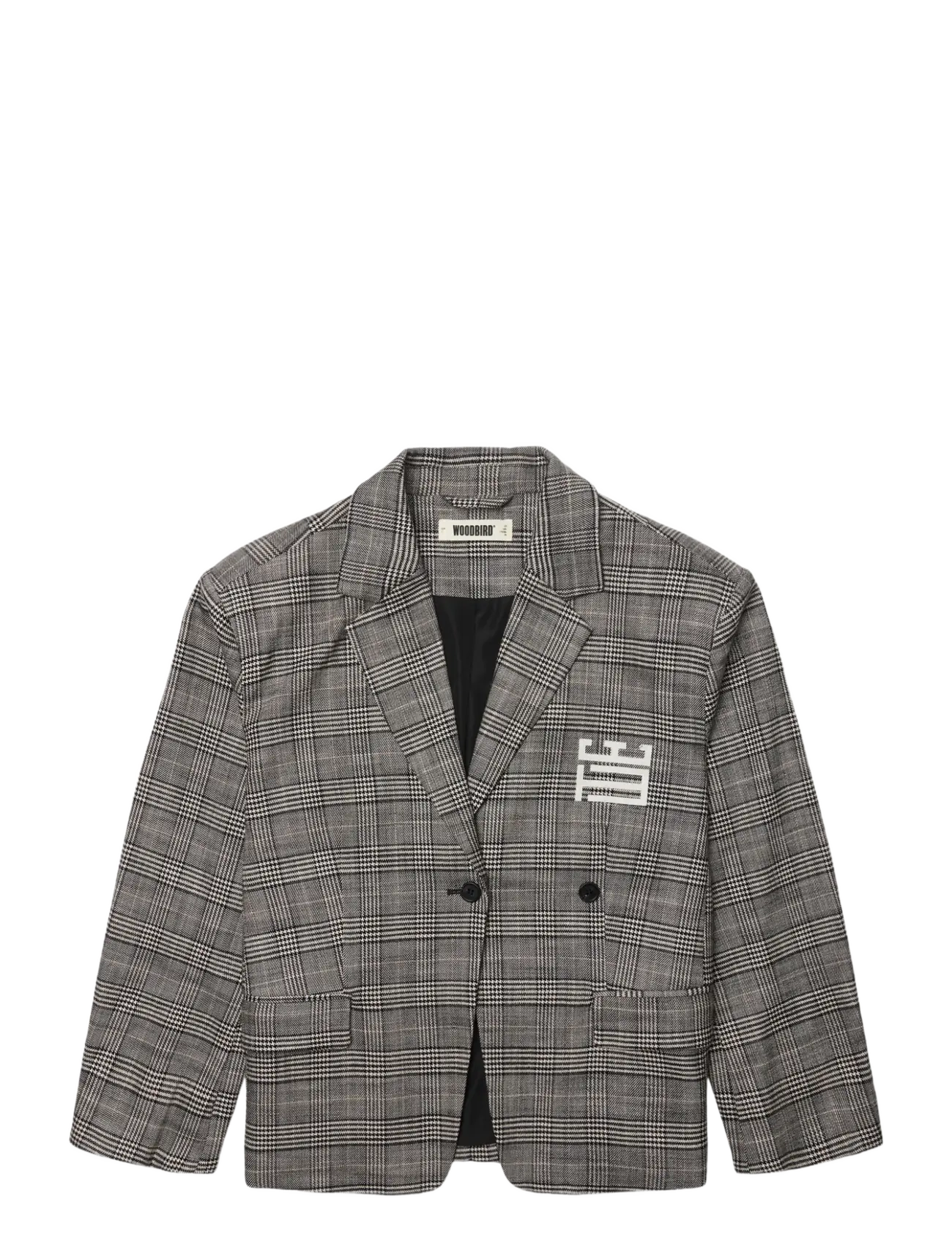 Woodbird WBYun Check Blazer - Modetrends - BLACK-GREY / grey