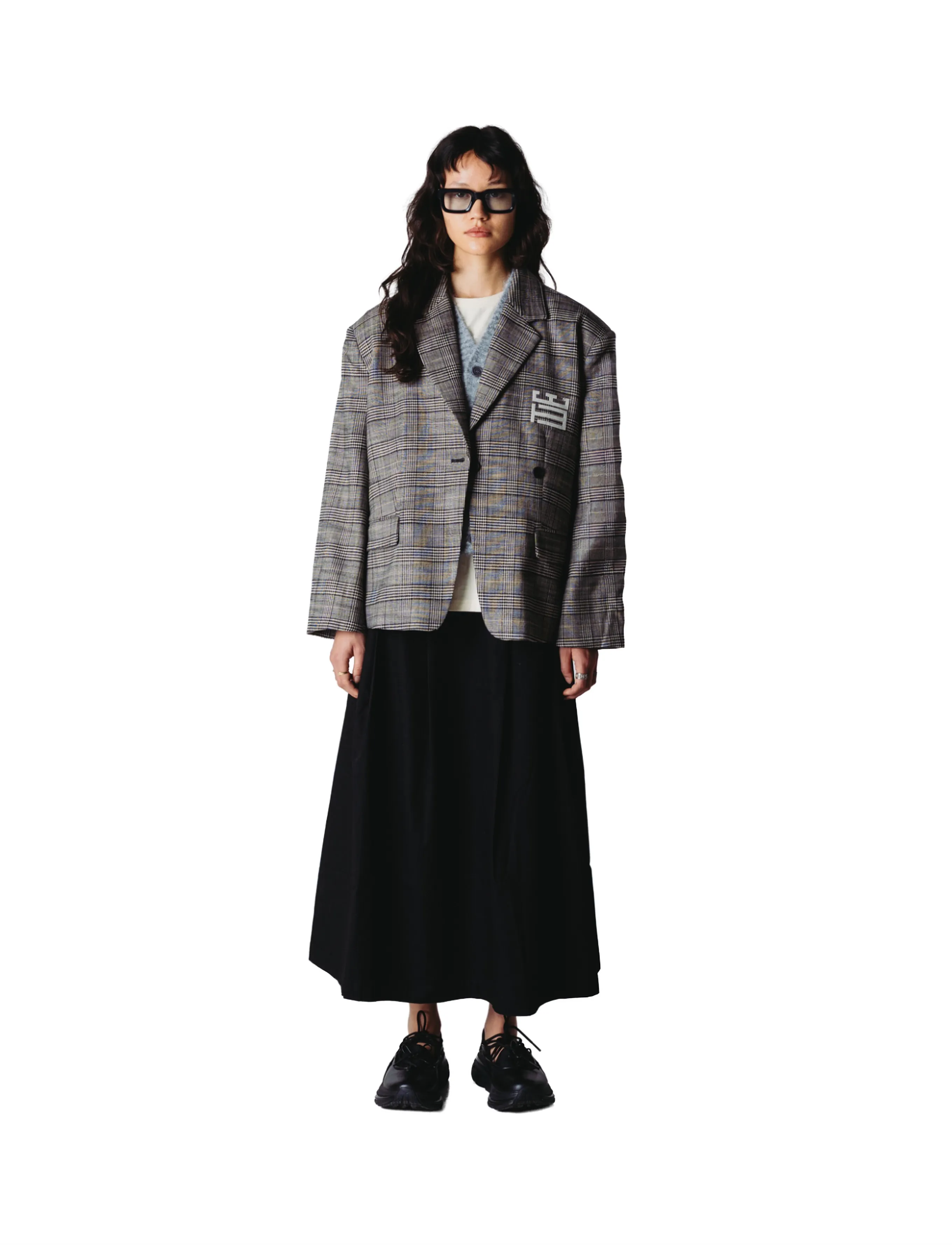 Woodbird Wbyun Check Blazer, S, Grey, Blazere > Enkeltradede Blazere, Dame