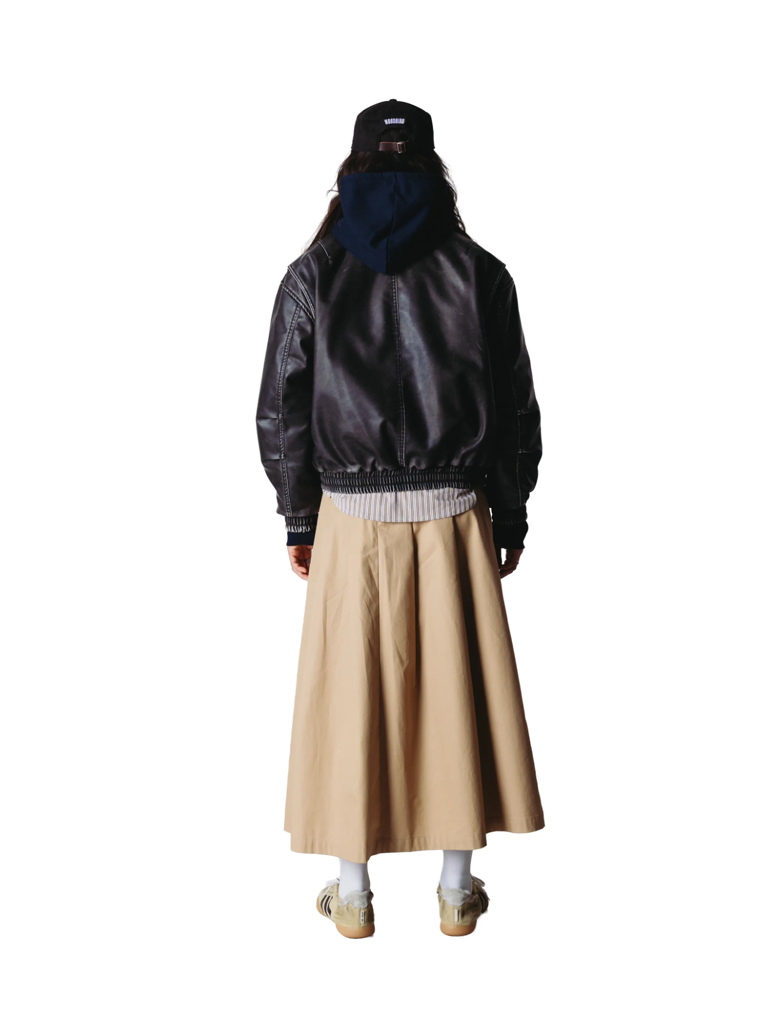 Woodbird - WBBue Washed PU Jacket - bomber jackets - washed black - 4