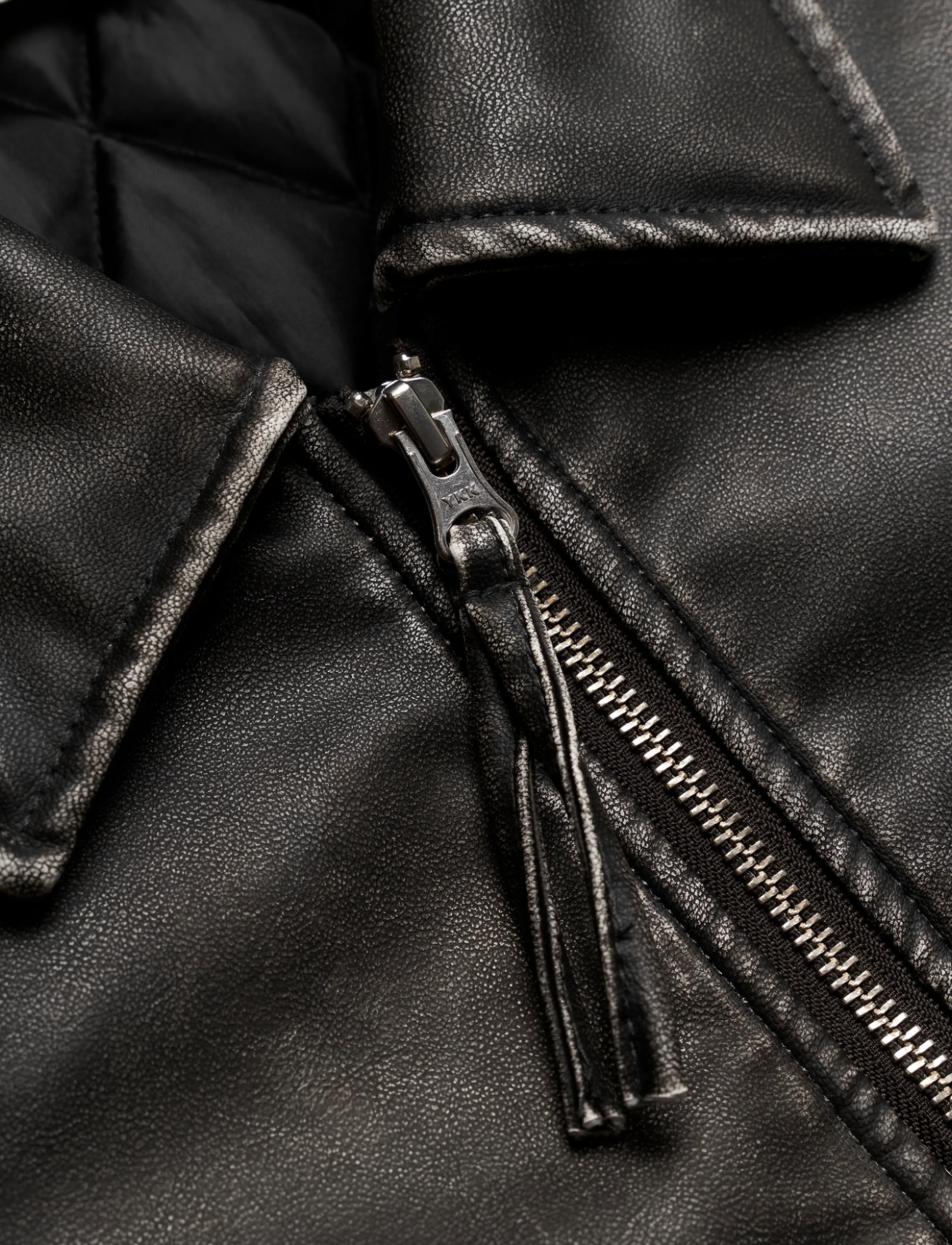 Woodbird - WBBue Washed PU Jacket - bomber jackets - washed black - 5