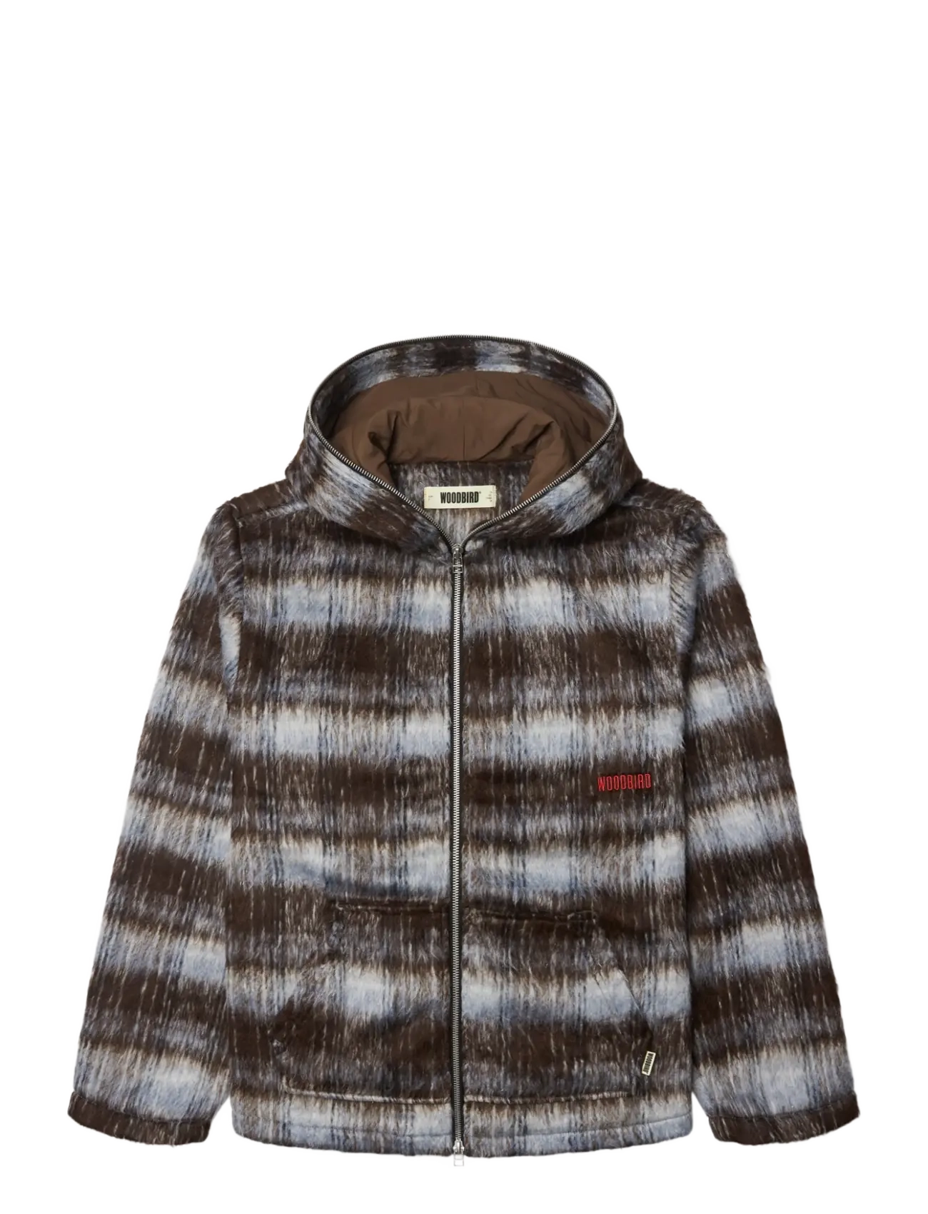 Woodbird - WBShungy Zip Hoodie Jacket - dark brown-light blue - 1
