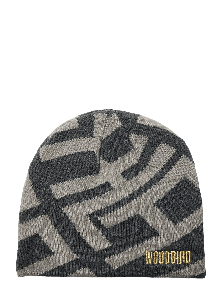 Woodbird - WBYan JQ Art Beanie - nach stil kaufen - slate blue-grey - 0