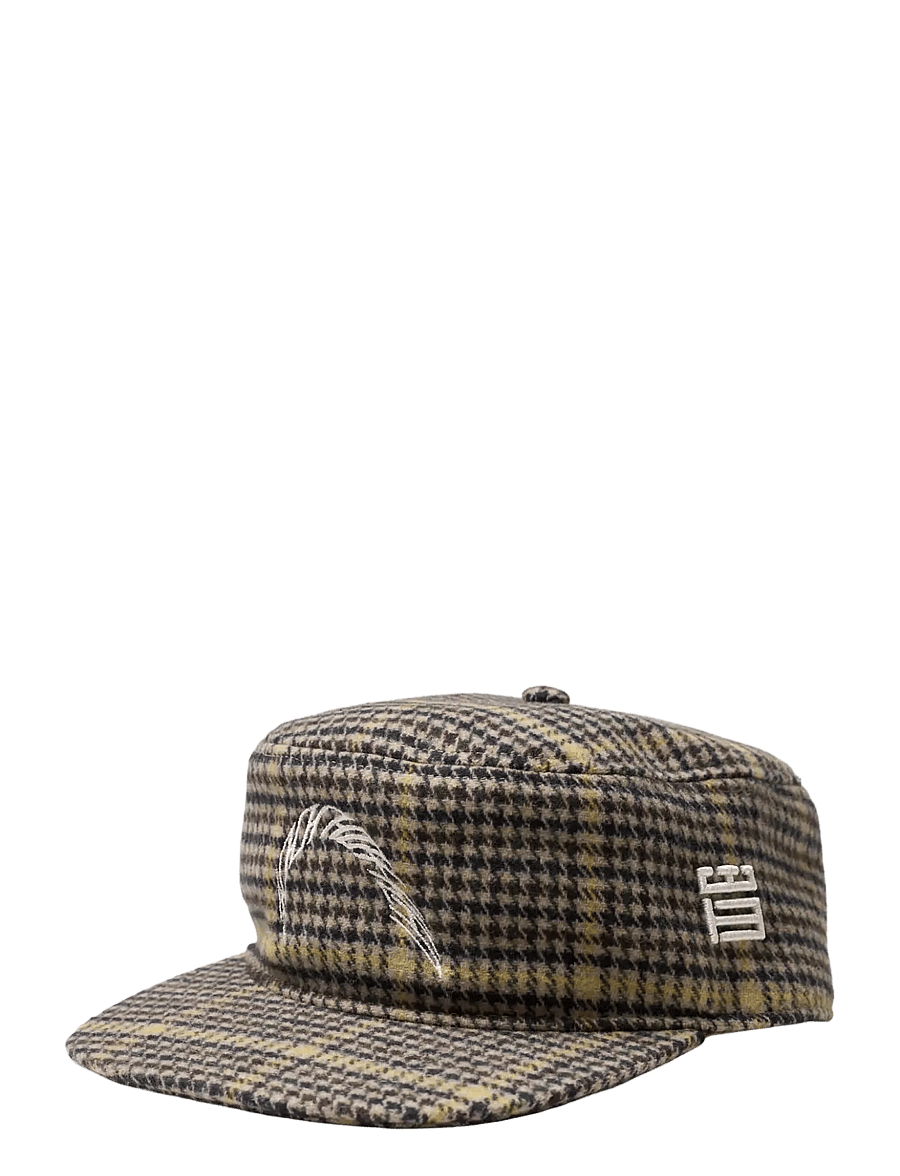 Woodbird - WBYin Check Pillbox Cap - kappen - sand-yellow - 1