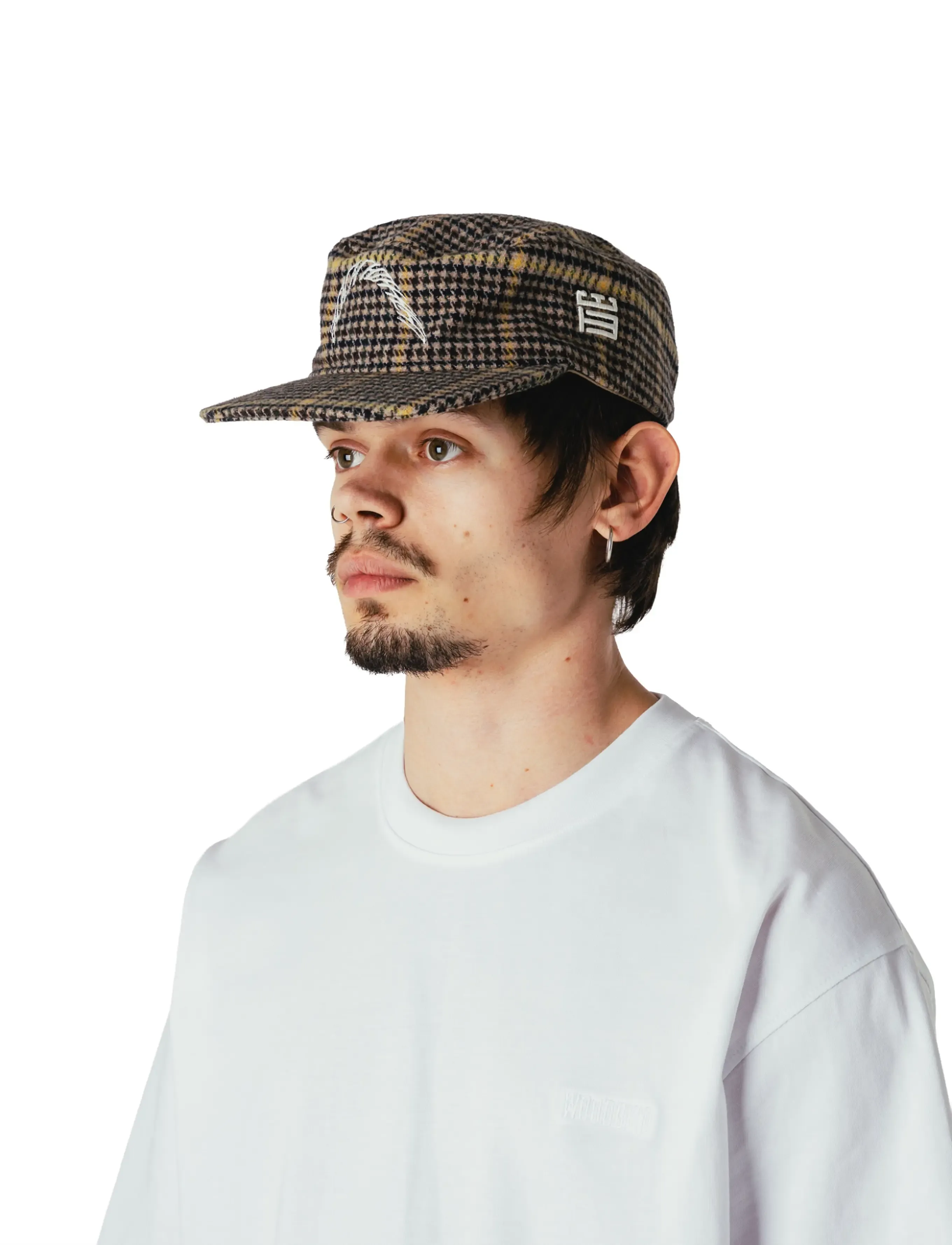 Woodbird - WBYin Check Pillbox Cap - sand-yellow - 3