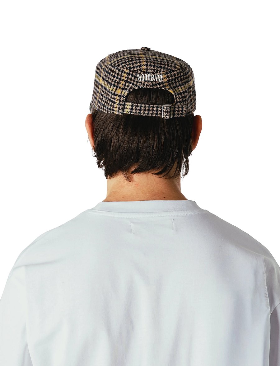 Woodbird - WBYin Check Pillbox Cap - kappen - sand-yellow - 4