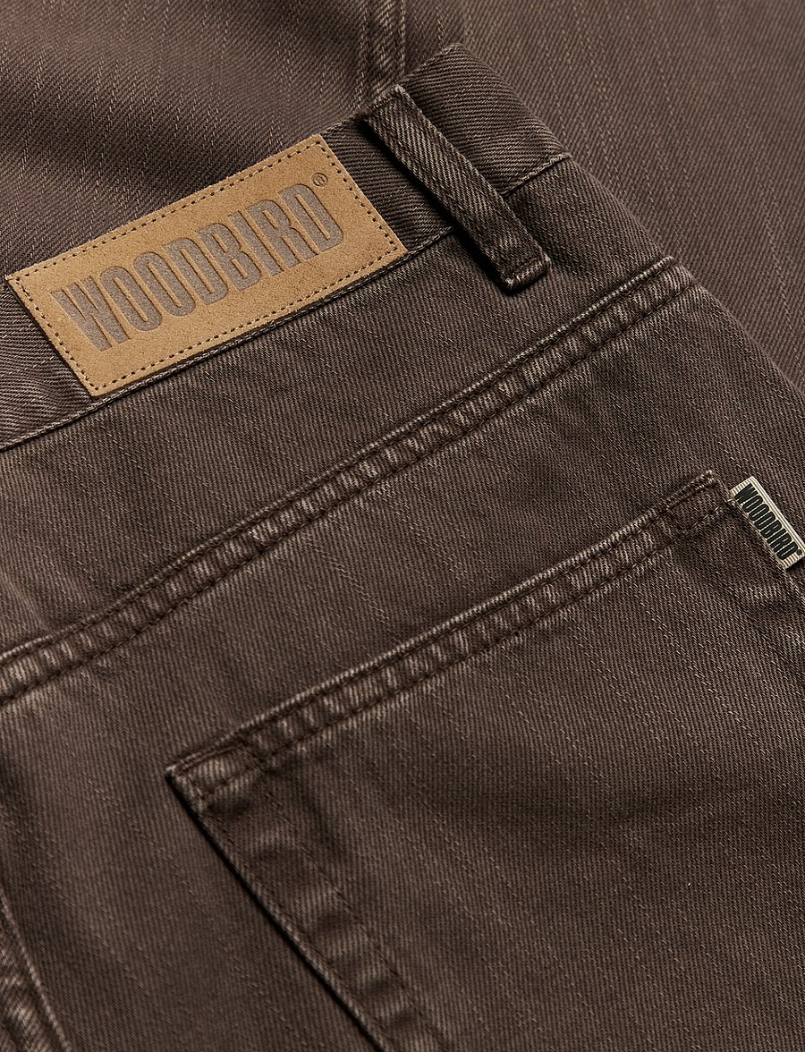 Woodbird - WBLeroy Brown Jeans - tapered jeans - washed brown - 3