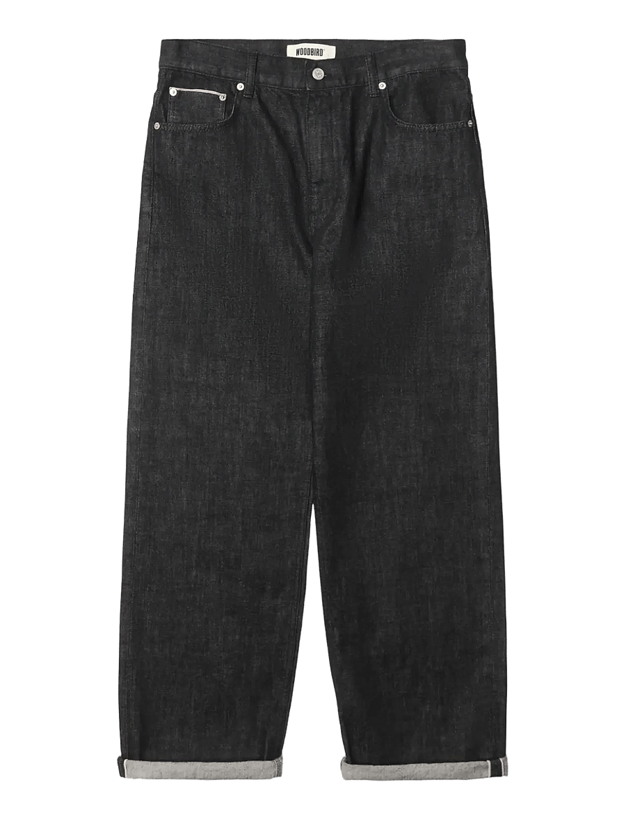 Woodbird - WBRami Selvedge Jeans - weite jeans - black - 1
