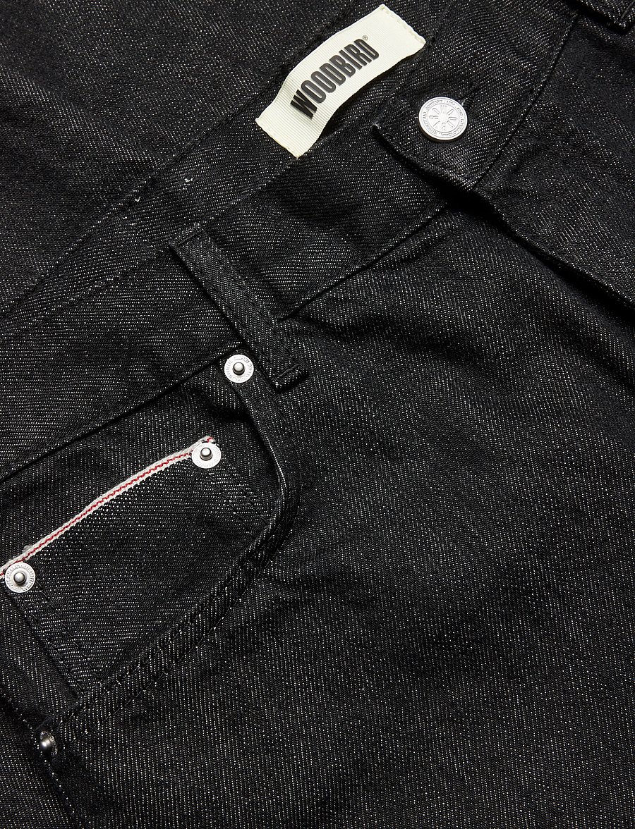 Woodbird - WBRami Selvedge Jeans - weite jeans - black - 5