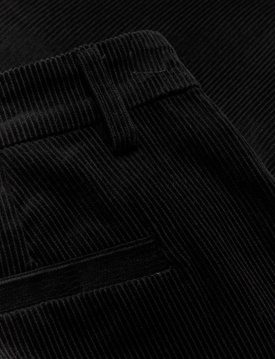 Woodbird - WBBin Cord Pants - casual byxor - black - 3