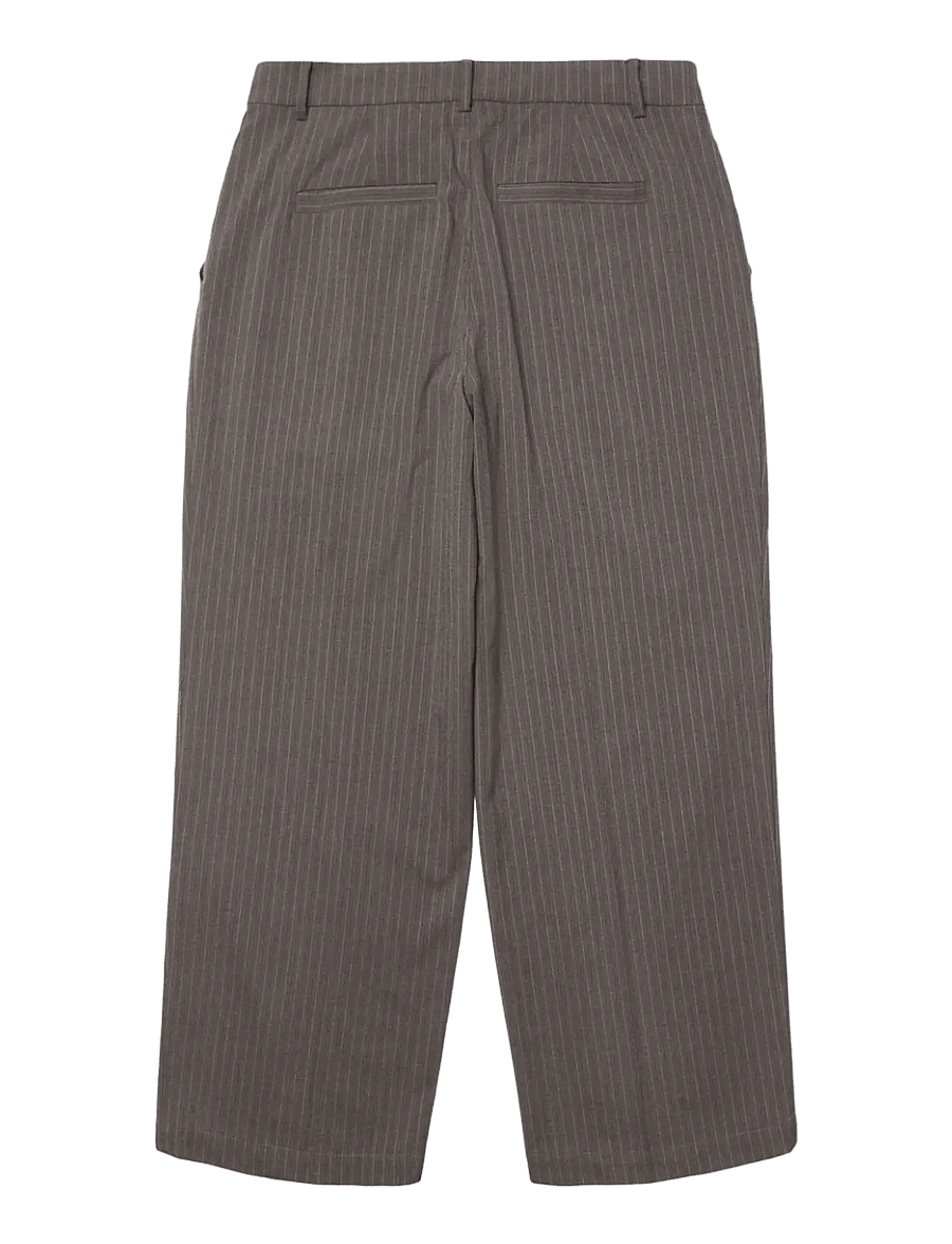 Woodbird - WBBin HB Stripe Pants - anzugshosen - dark grey - 2
