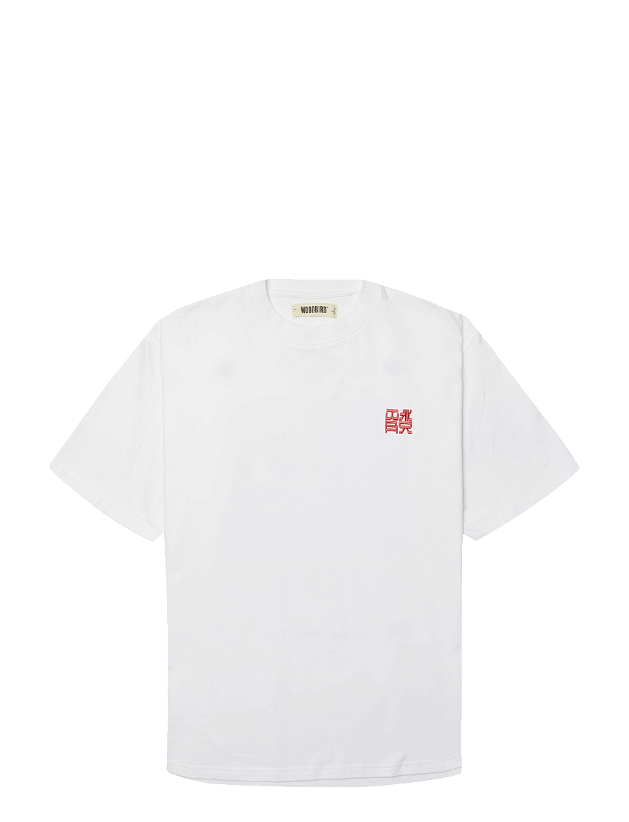 Woodbird - WBBaine HK Tee - kurzärmelige t-shirts - white - 1