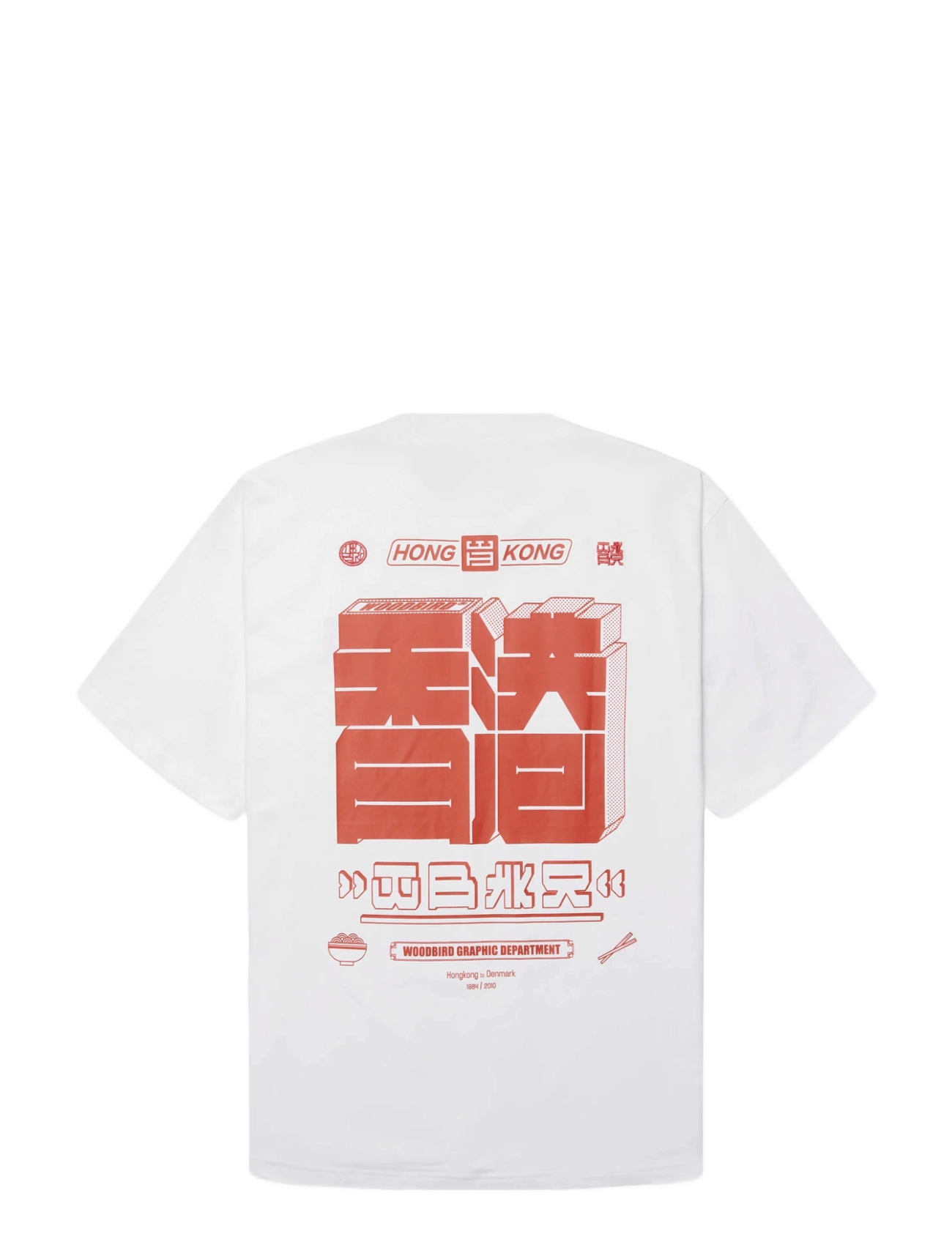 Woodbird - WBBaine HK Tee - kurzärmelige t-shirts - white - 2