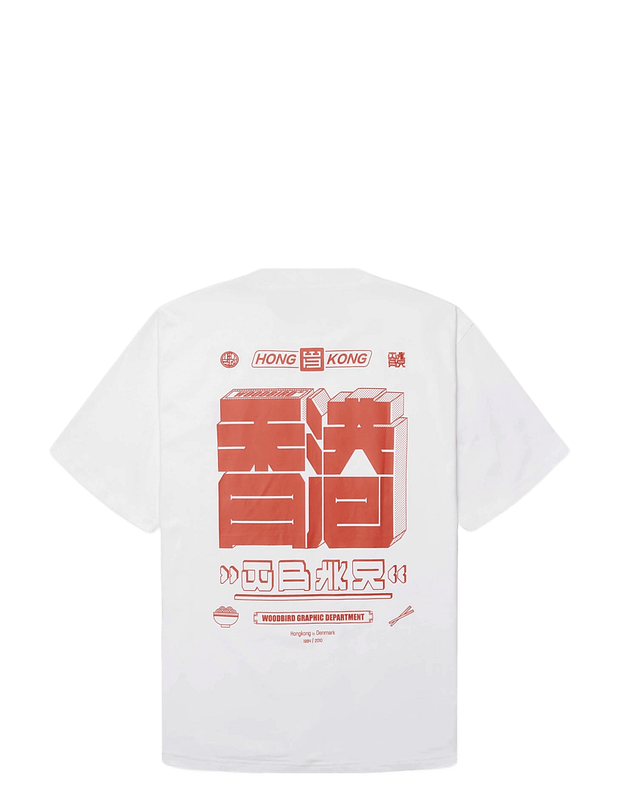 Woodbird - WBBaine HK Tee - kurzärmelige t-shirts - white - 2
