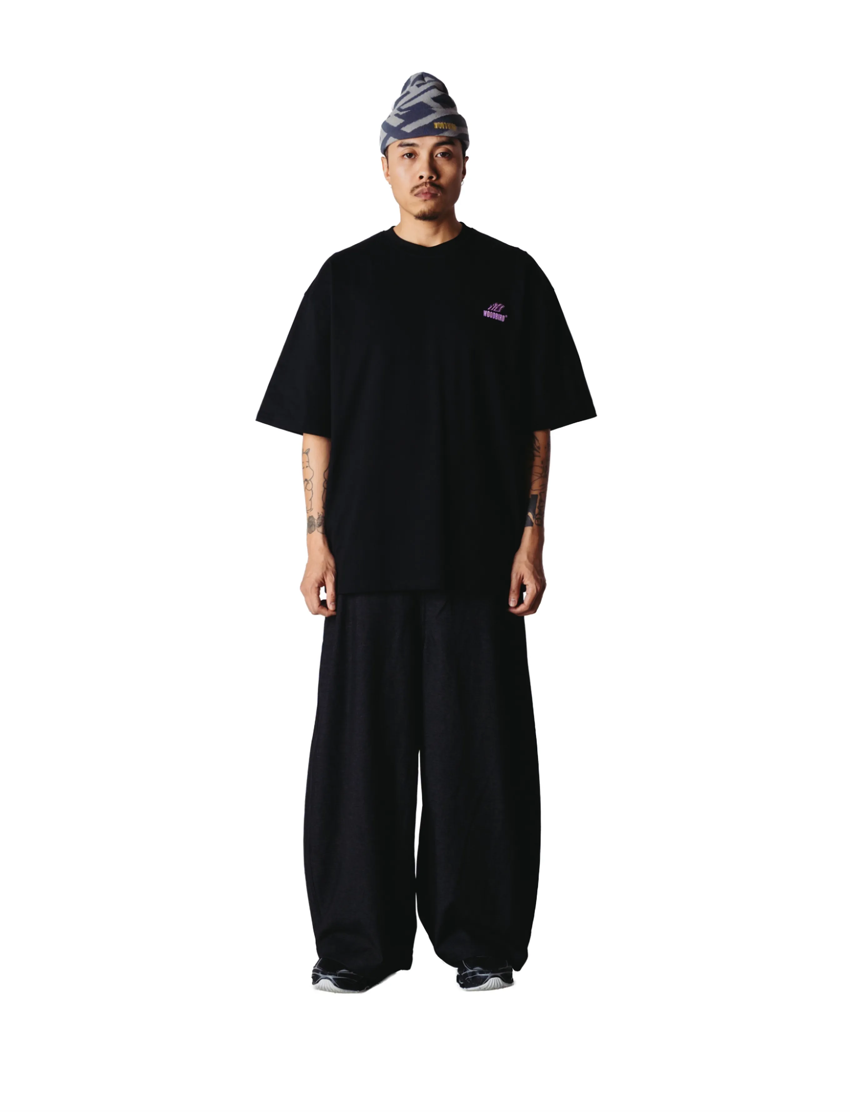 Woodbird WBBeam Action Tee - Uus - BLACK / black