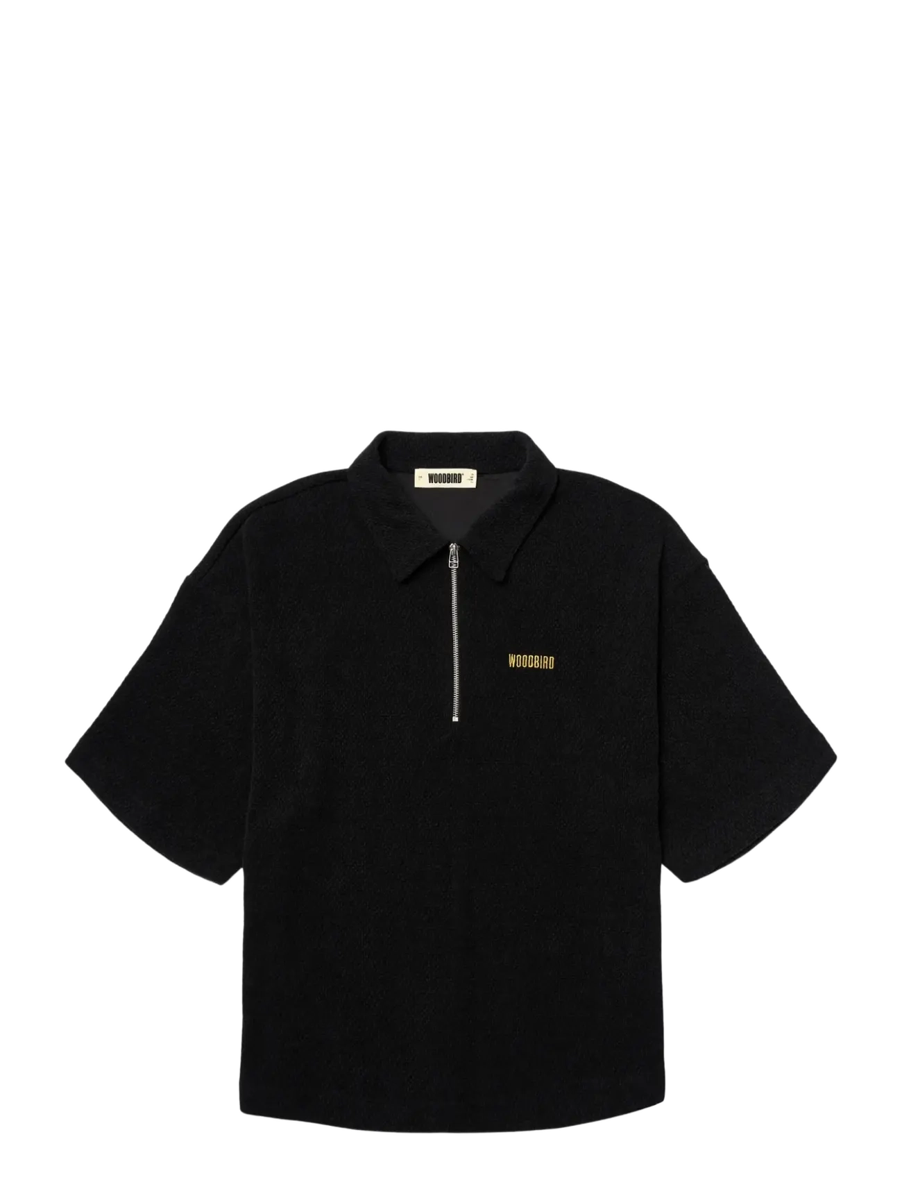 Woodbird WBHiro SS Jiu Zip Polo - Uus - BLACK / black