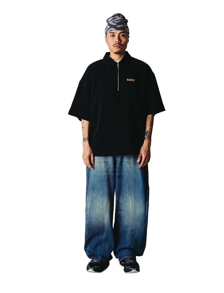 Woodbird - WBHiro SS Jiu Zip Polo - polostrik - black - 0