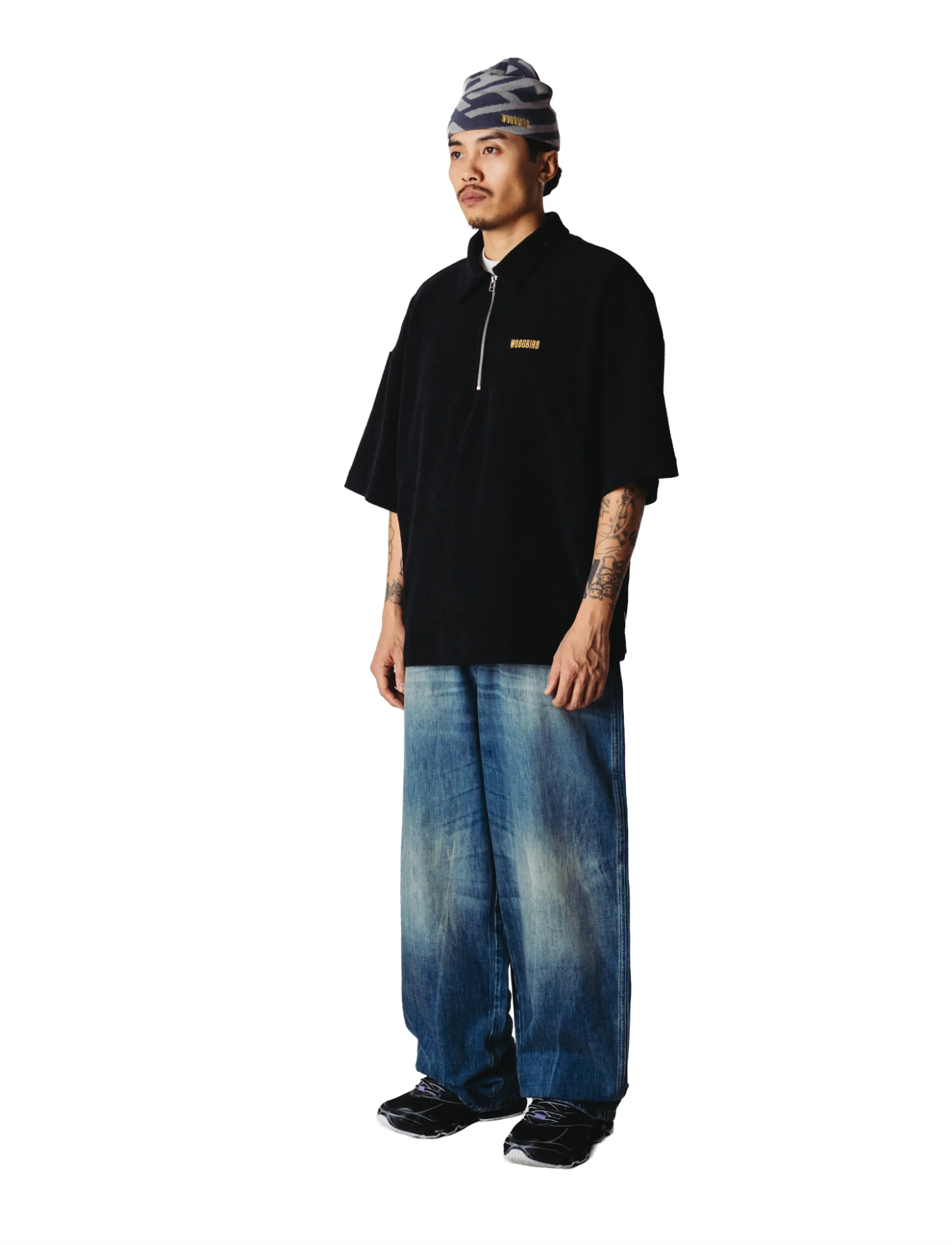 Woodbird - WBHiro SS Jiu Zip Polo - black - 3