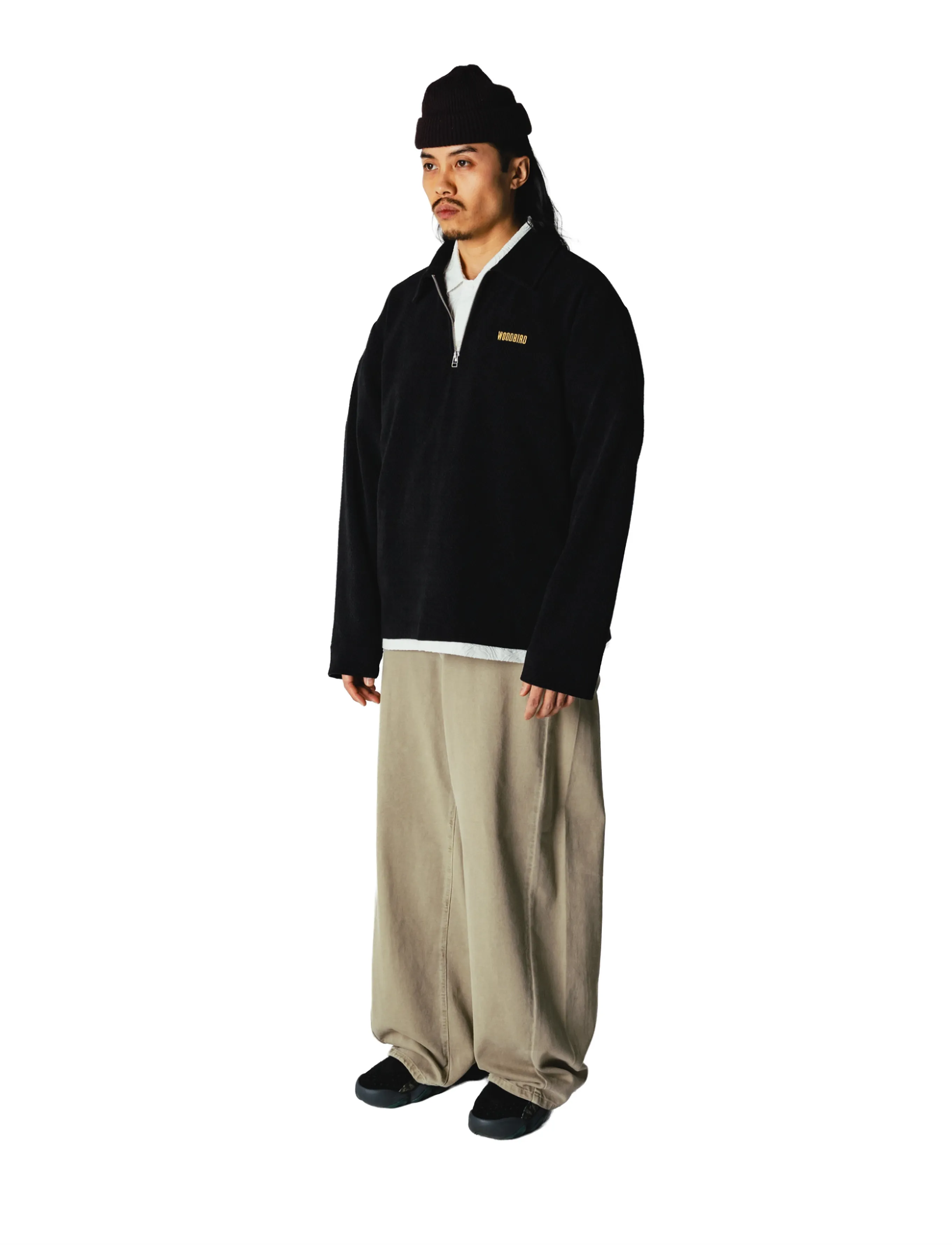 Woodbird - WBHiro LS Jiu Zip Polo - black - 3
