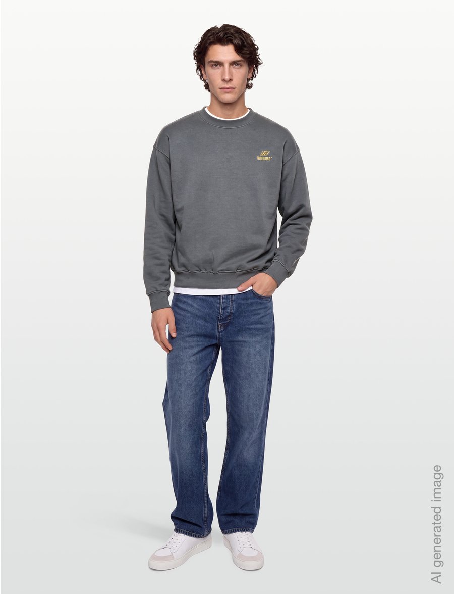 Woodbird - WBDuke Action Crew - sweatshirts - slate blue - 0
