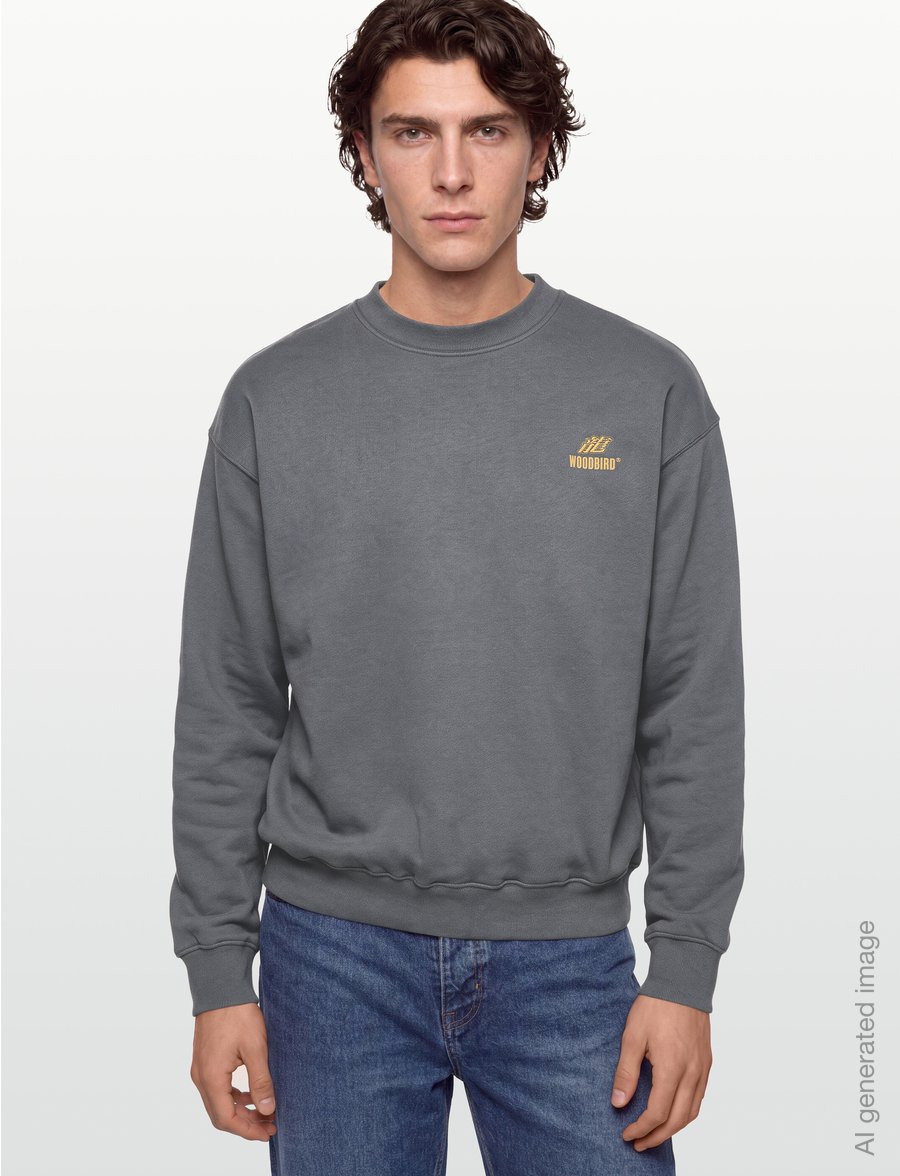 Woodbird - WBDuke Action Crew - sweatshirts - slate blue - 3