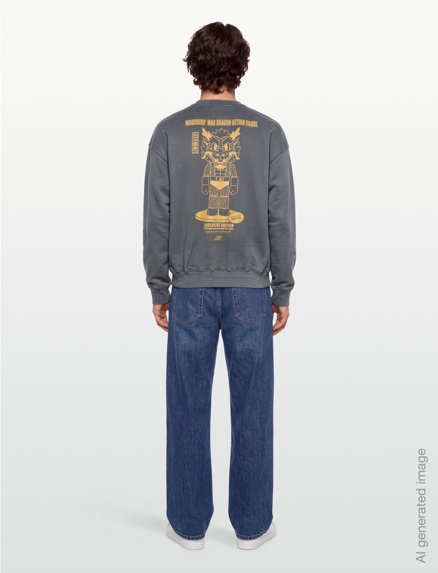 Woodbird - WBDuke Action Crew - sweatshirts - slate blue - 4