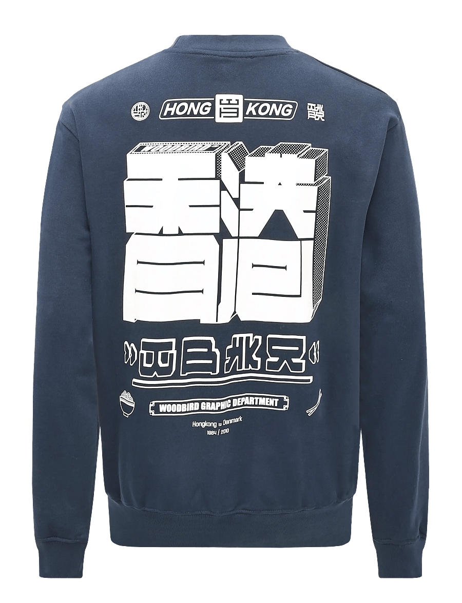 Woodbird - WBCane HK Crew - shop efter stil - dark navy - 1