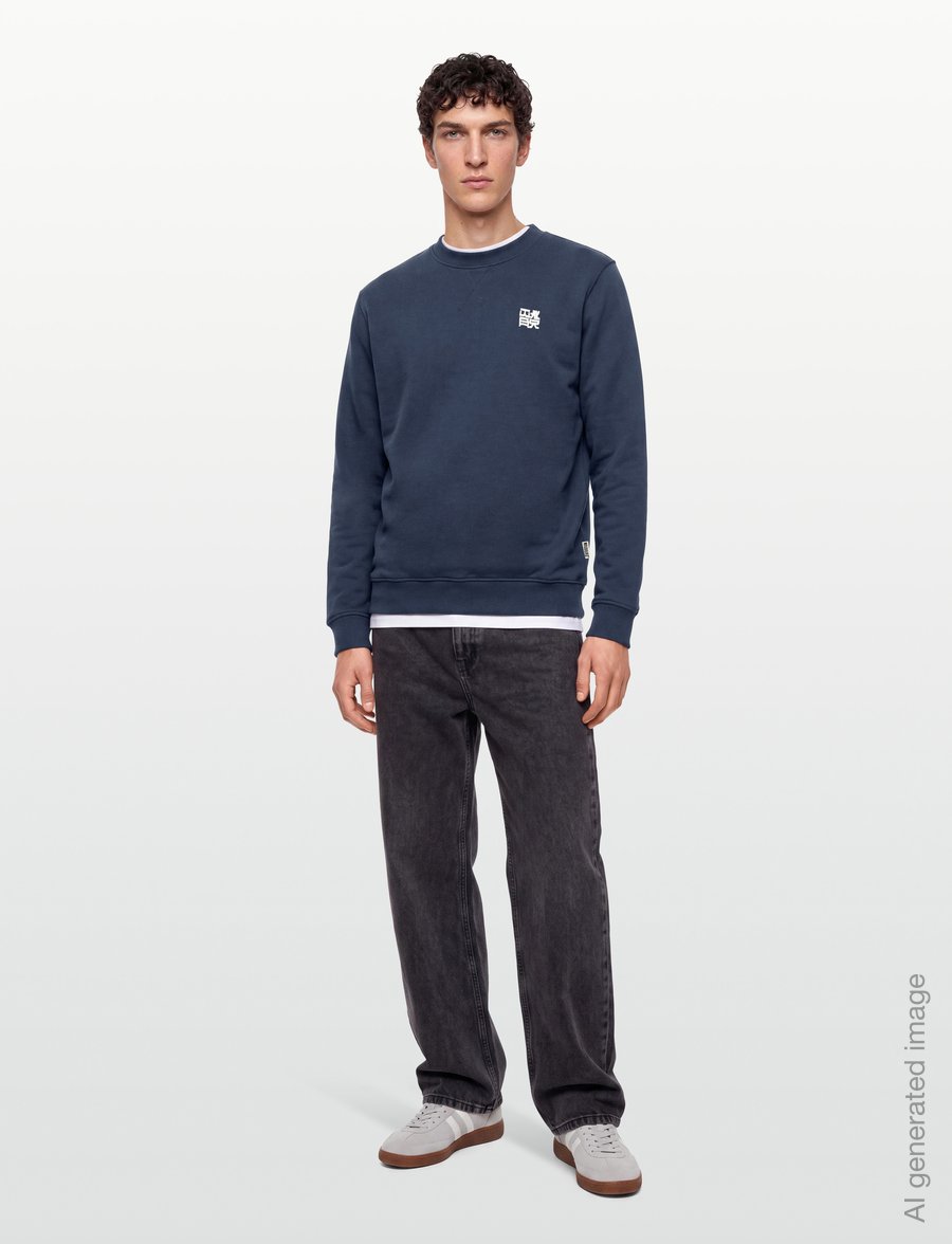 Woodbird - WBCane HK Crew - sweatshirts - dark navy - 0