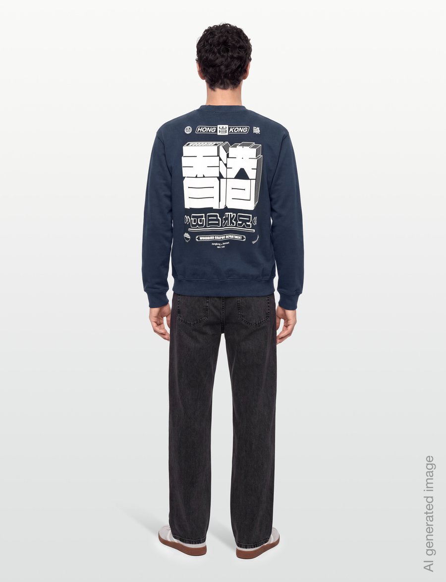 Woodbird - WBCane HK Crew - sweatshirts - dark navy - 4