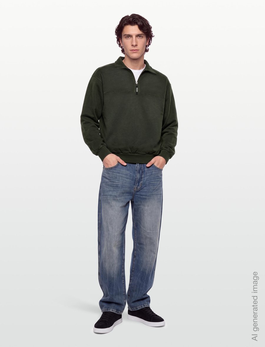 Woodbird - WBLoke Washed Zip Polo - shop efter stil - dark olive - 0