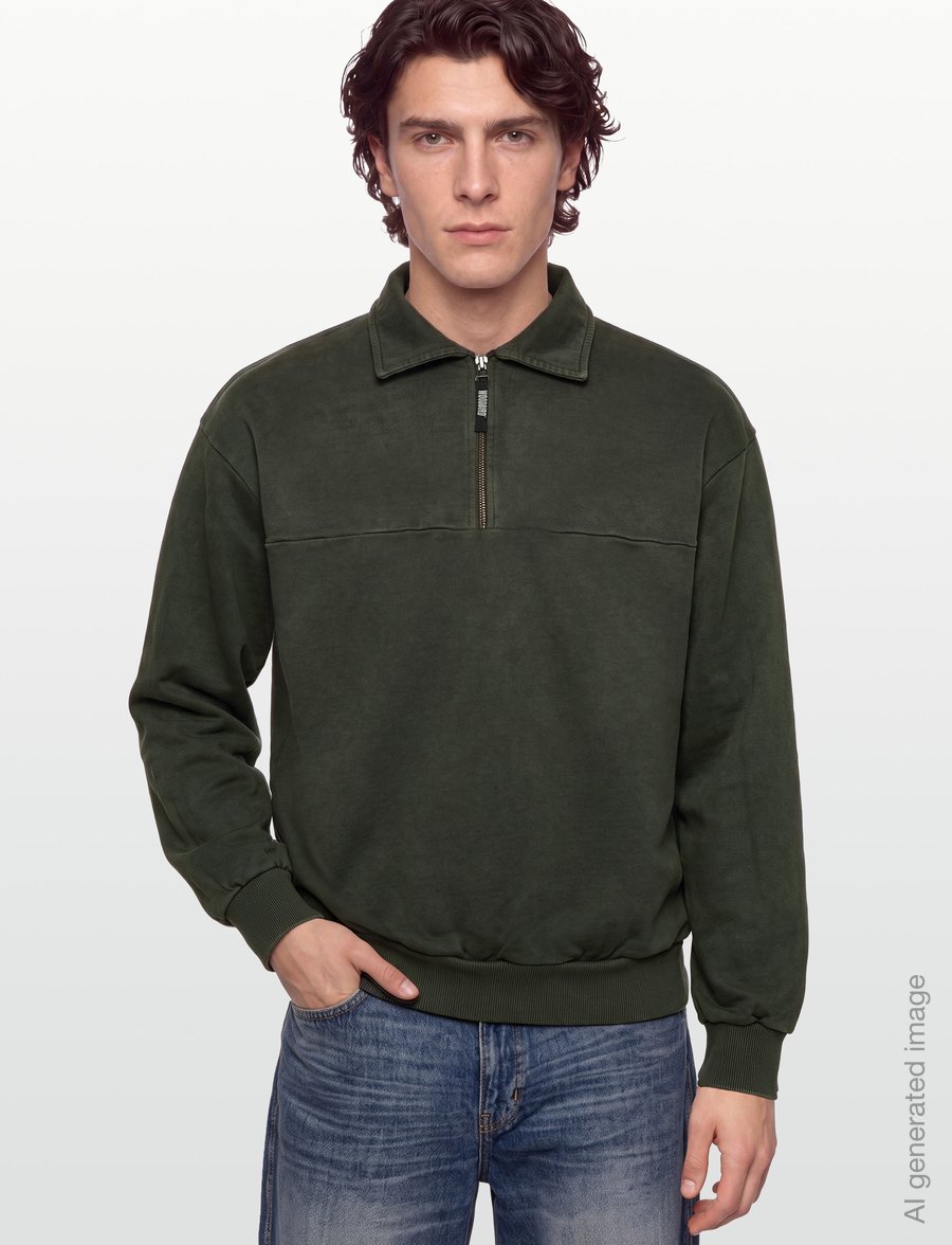 Woodbird - WBLoke Washed Zip Polo - shop efter stil - dark olive - 3
