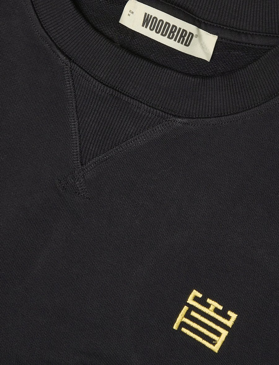 Woodbird - WBWake Twist Crew - shop efter stil - black - 2