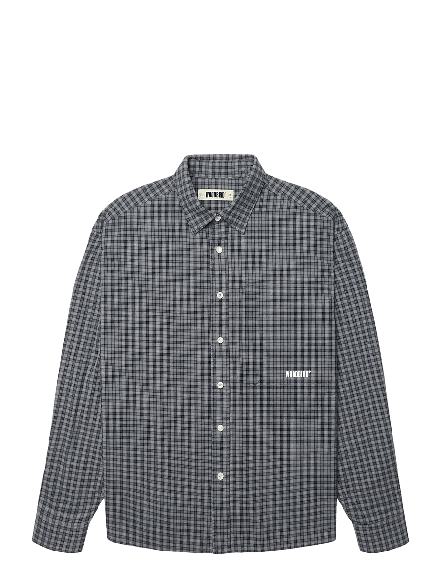 Woodbird - WBBuzo Yu Check Shirt - ternede skjorter - blue - 1