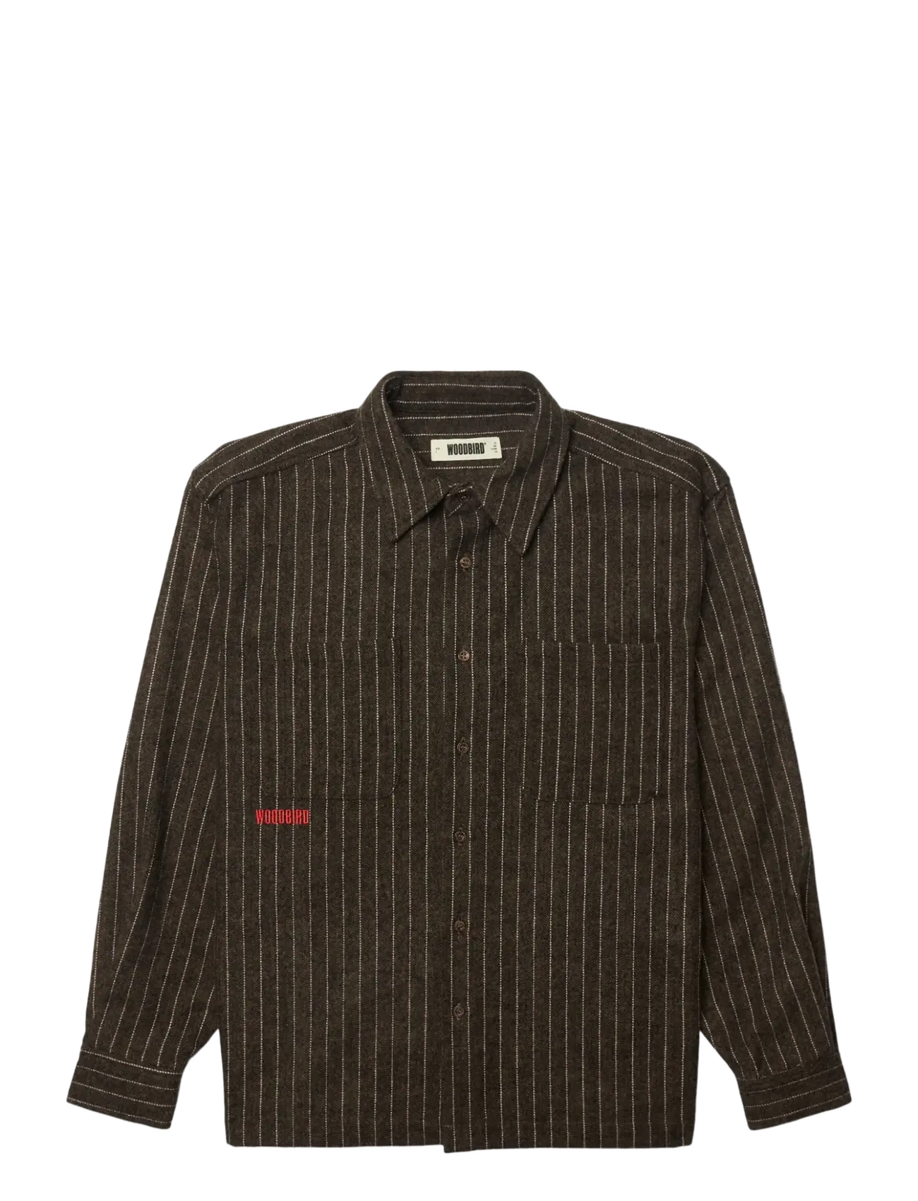 Woodbird - WBBuzo Herringbone Shirt - triibulised särgid - dark olive - 1