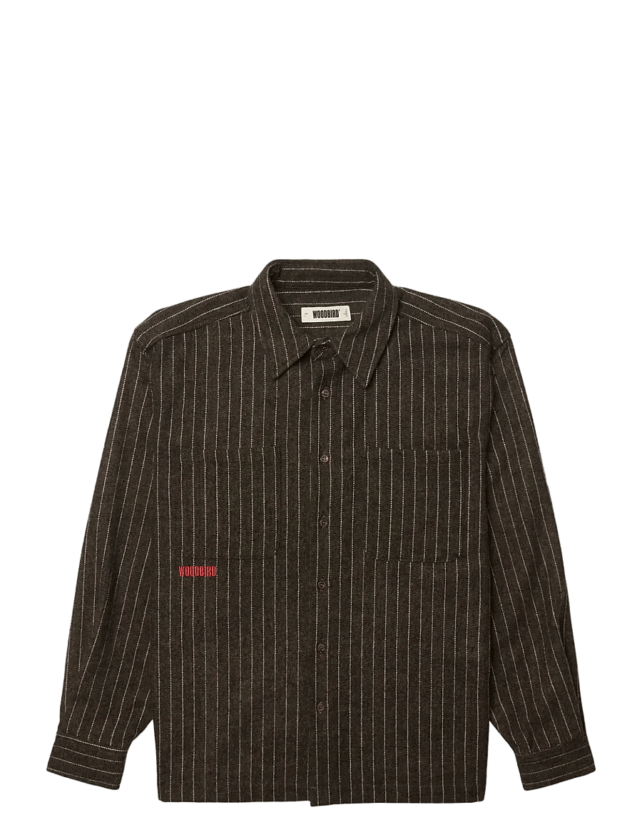 Woodbird - WBBuzo Herringbone Shirt - triibulised särgid - dark olive - 1