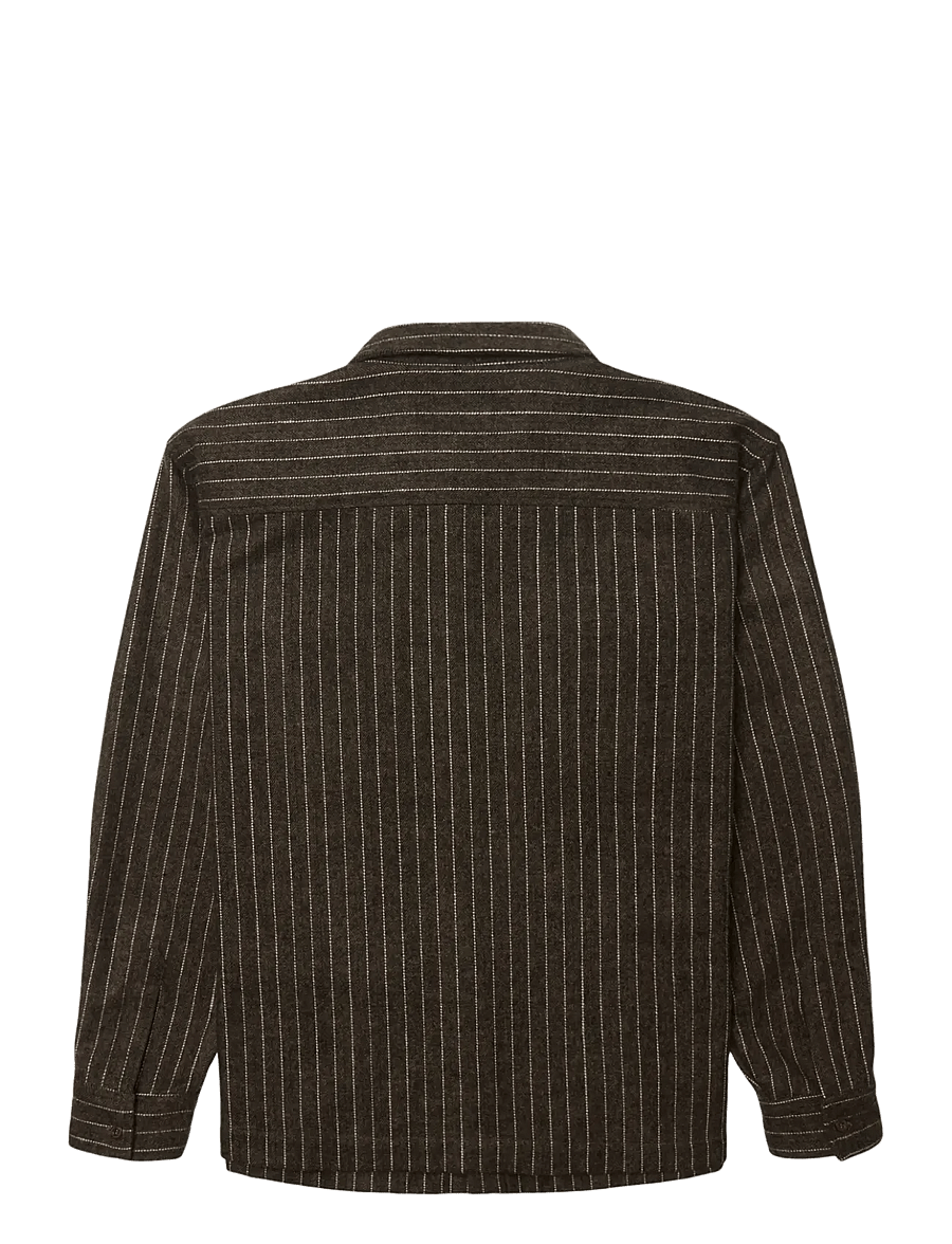 Woodbird - WBBuzo Herringbone Shirt - triibulised särgid - dark olive - 2