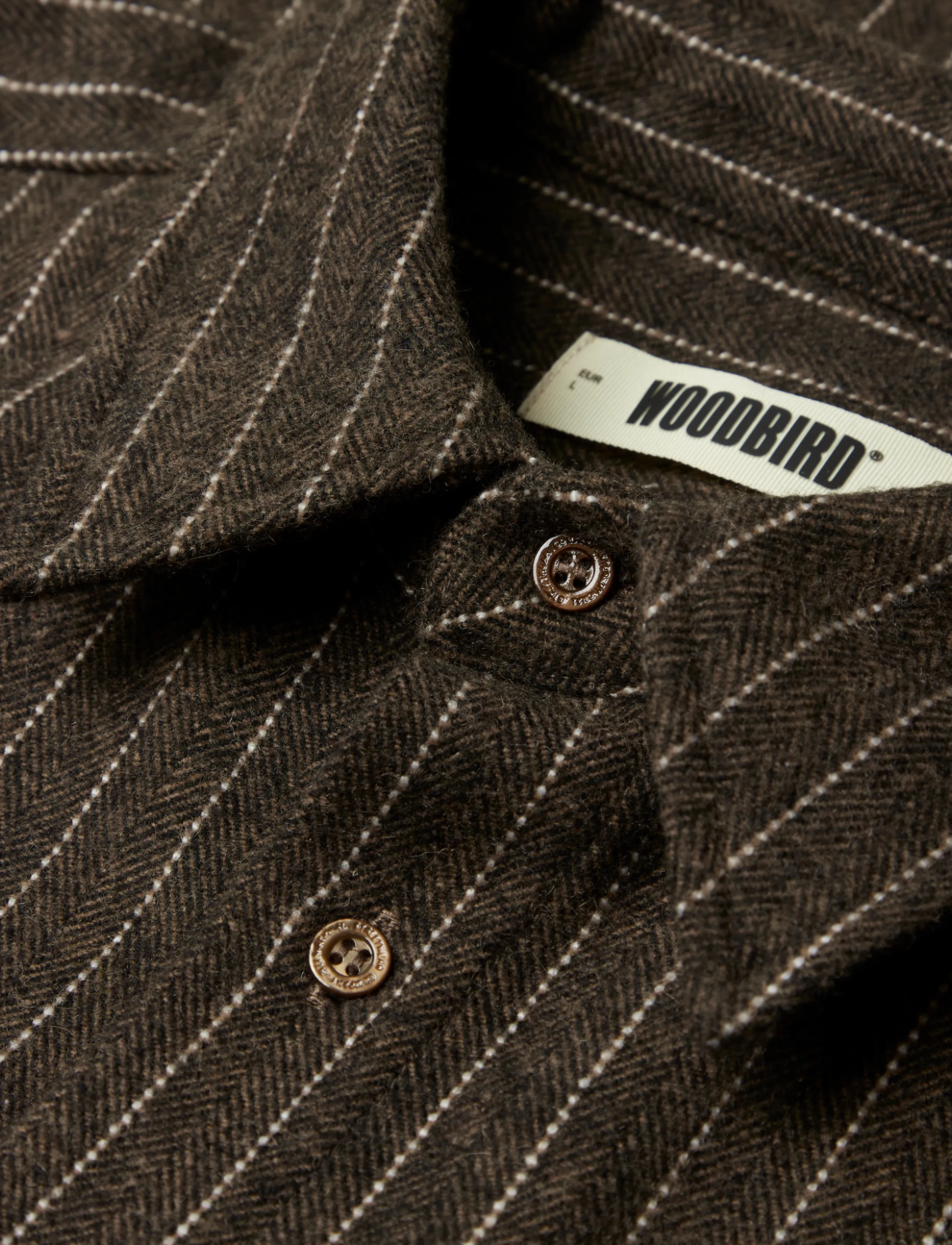 Woodbird - WBBuzo Herringbone Shirt - triibulised särgid - dark olive - 5