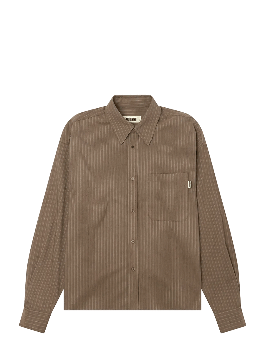 Woodbird - WBXing HB Stripe Shirt - gestreifte hemden - dark olive - 1