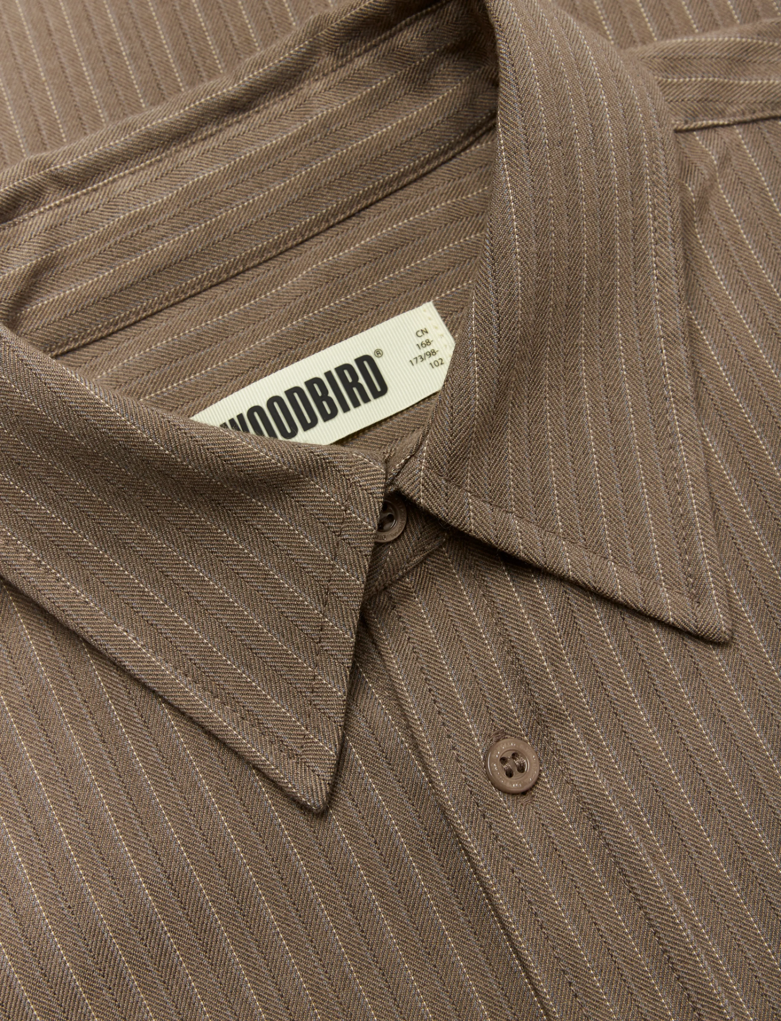 Woodbird - WBXing HB Stripe Shirt - dark olive - 5