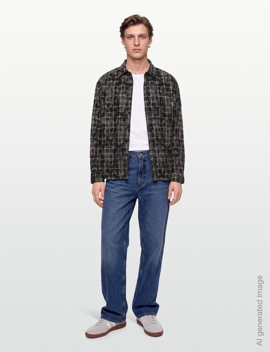 Woodbird - WBJong Wash Check Shirt - flanellskjortor - black-white - 0