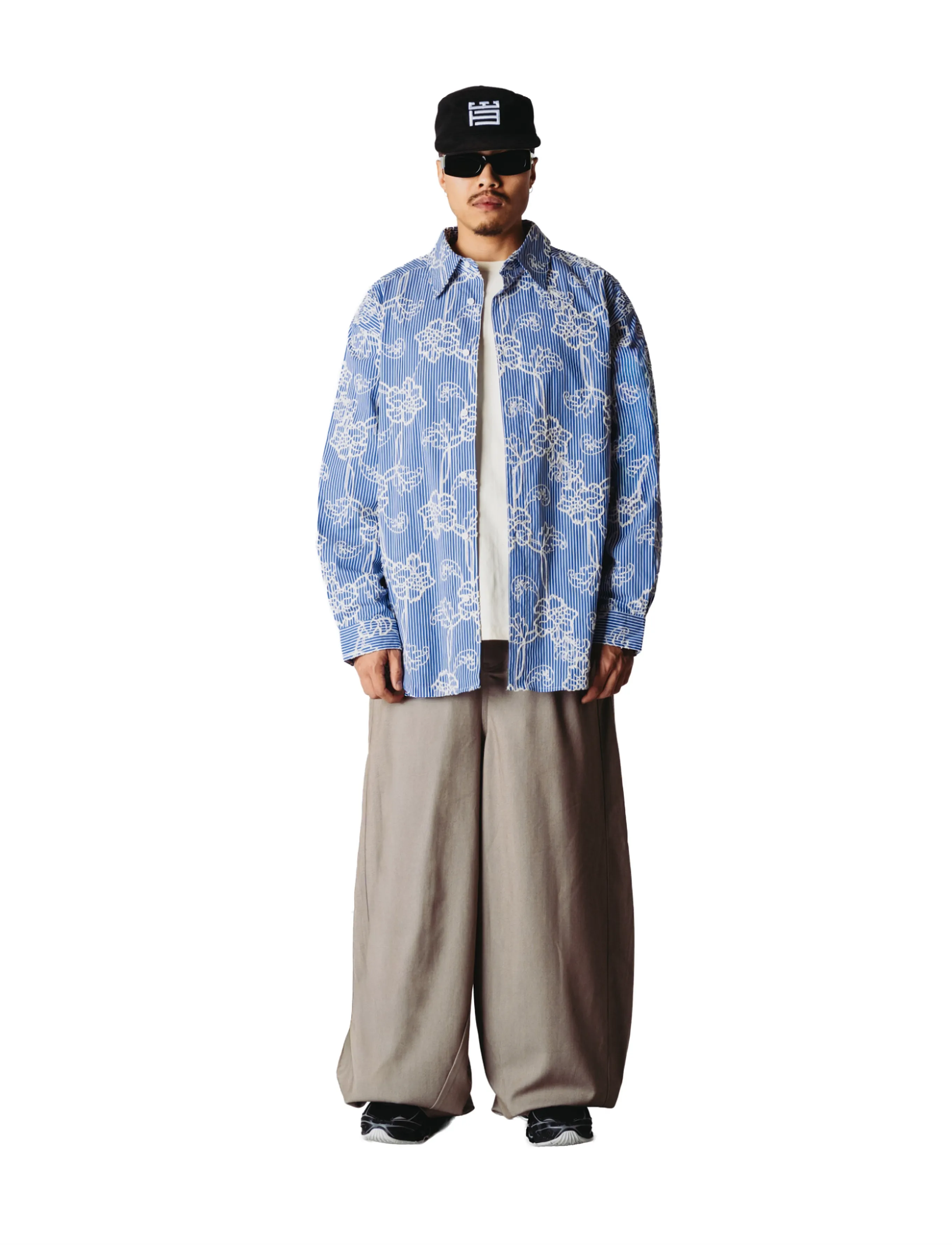 Woodbird WBBrooks EMB Shirt - Uus - BLUE-WHITE / blue