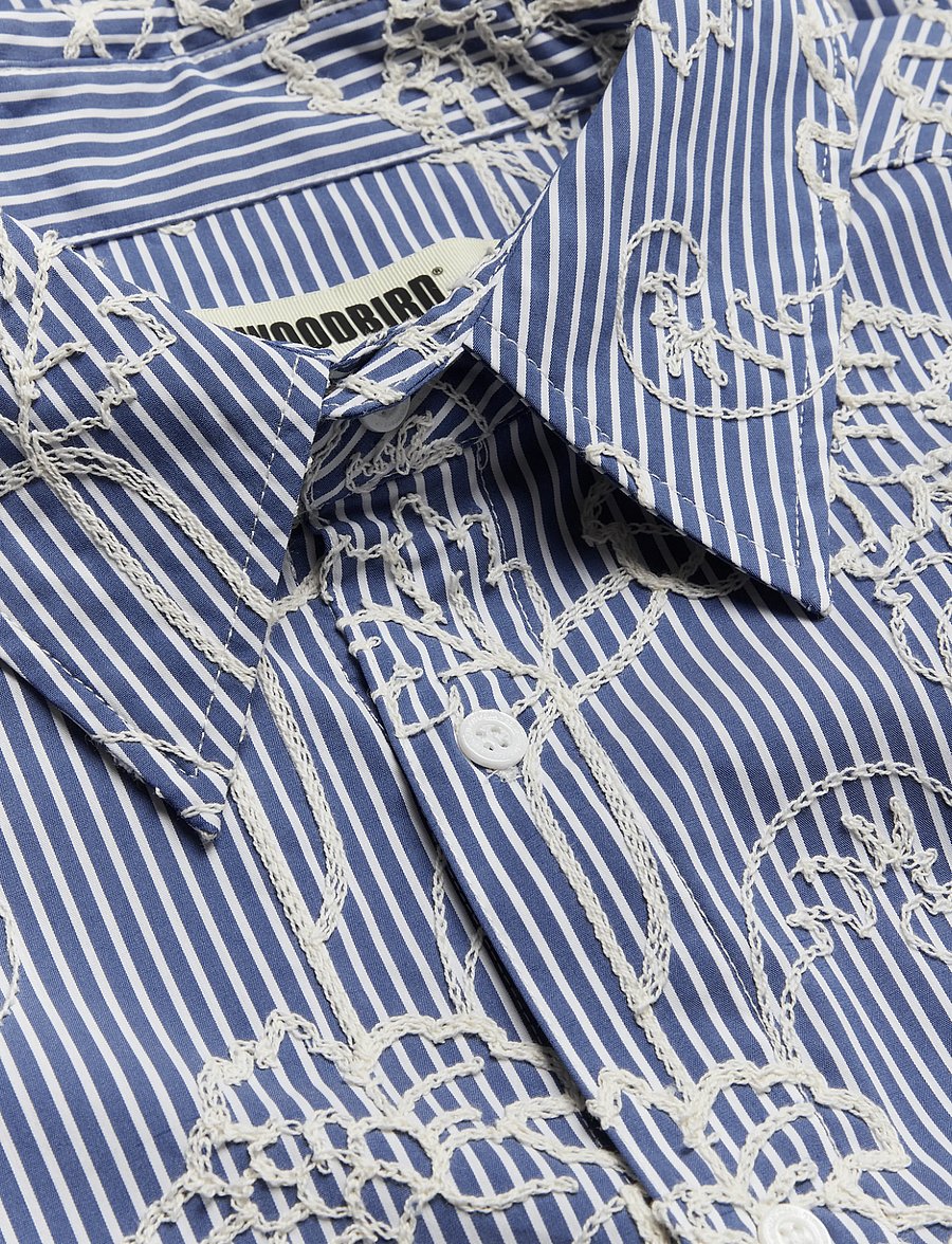 Woodbird - WBBrooks EMB Shirt - gemusterte hemden - blue-white - 5