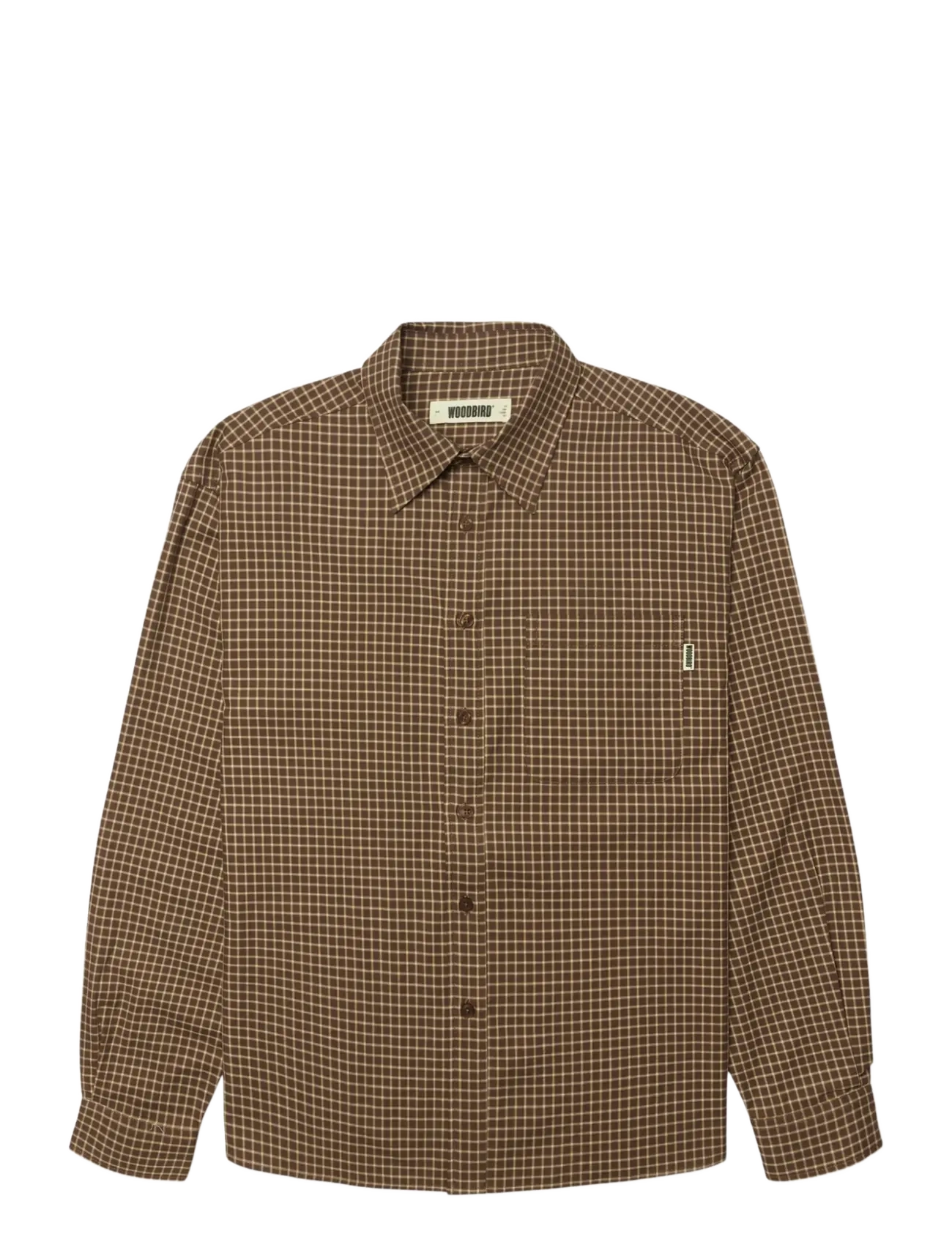 Woodbird - WBBuzo Man Check Shirt - brown-honey - 1