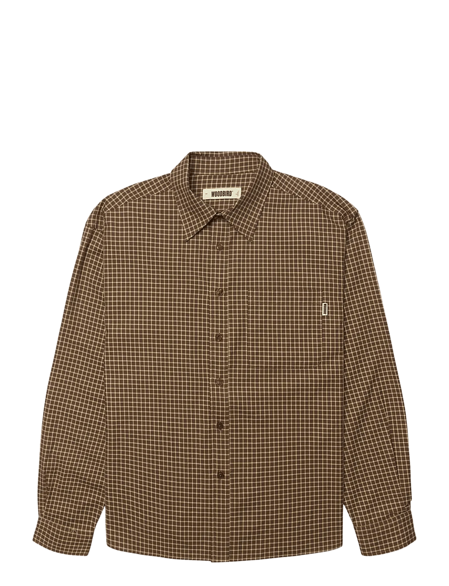Woodbird - WBBuzo Man Check Shirt - karierte hemden - brown-honey - 1