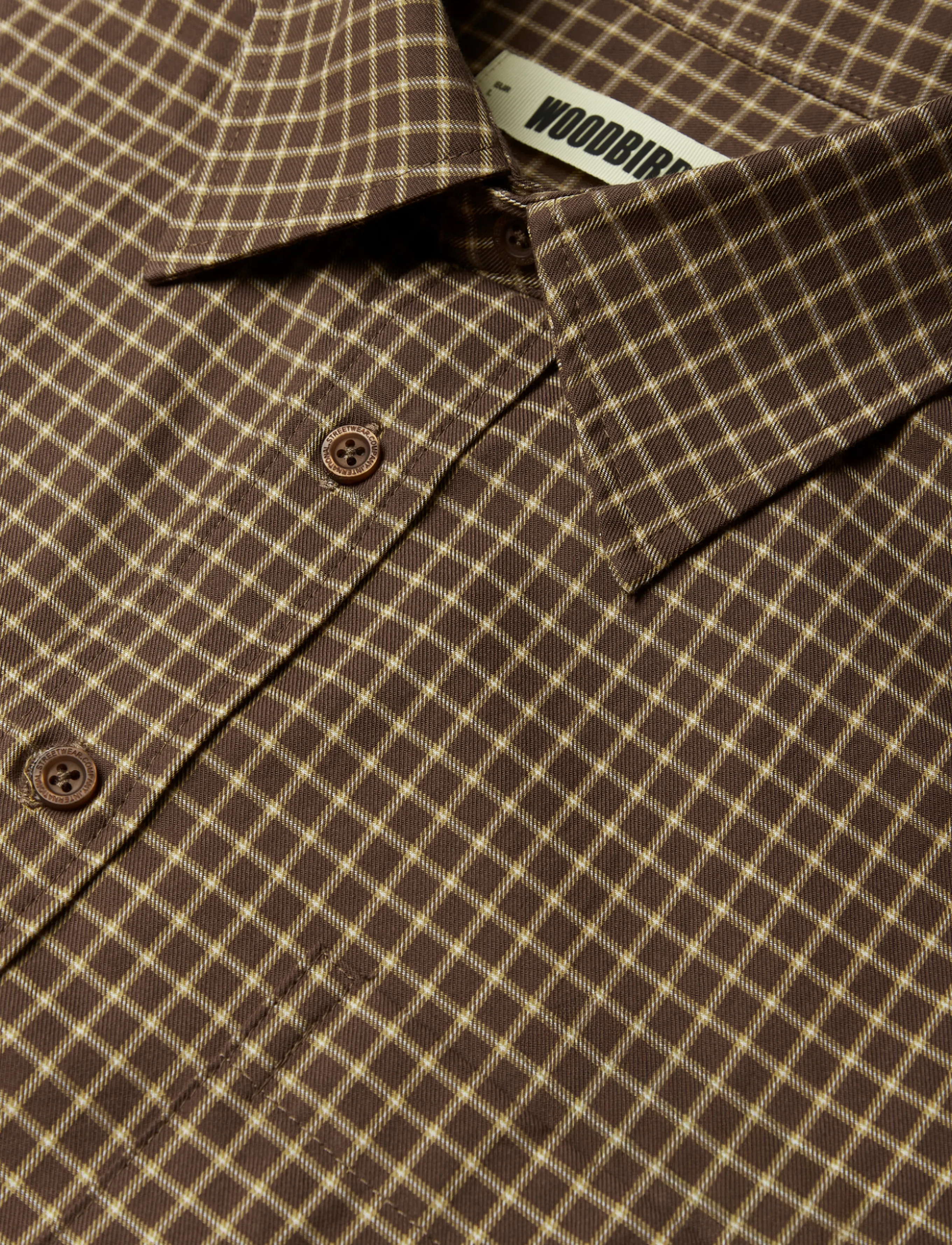Woodbird - WBBuzo Man Check Shirt - brown-honey - 5